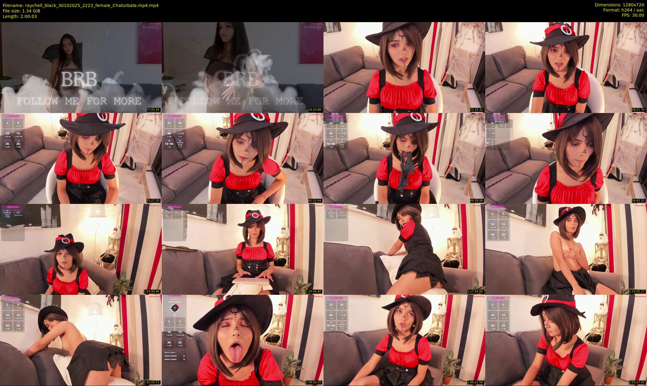 raychell_black — 121 minute Chaturbate female cam show recording, 720p, Oct 30, 2025