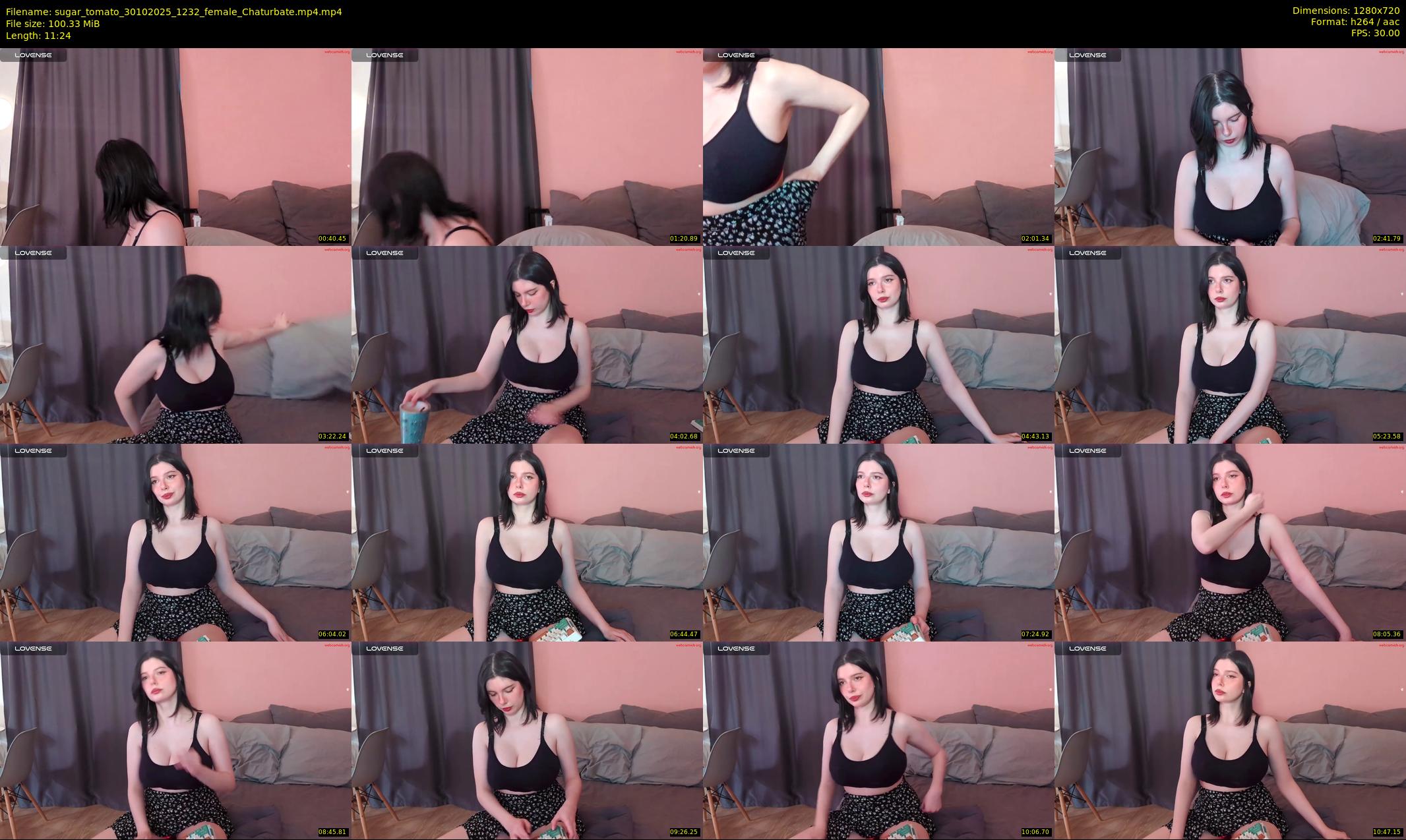 sugar_tomato — 12 minute Chaturbate female cam show recording, 720p, Oct 30, 2025
