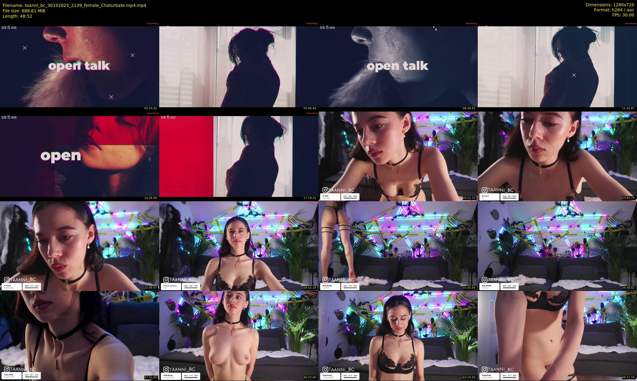 taanni_bc — 49 minute Chaturbate female cam show recording, 720p, Oct 30, 2025