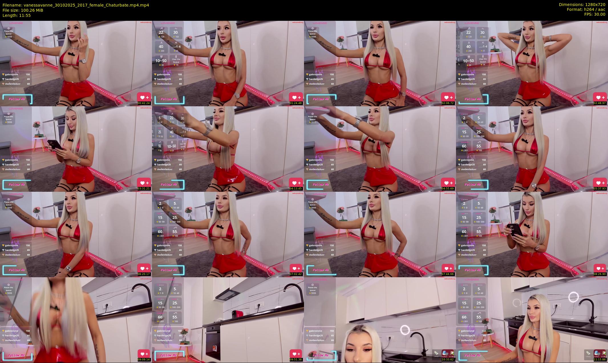 vanessavanne — 12 minute Chaturbate female cam show recording, 720p, Oct 30, 2025