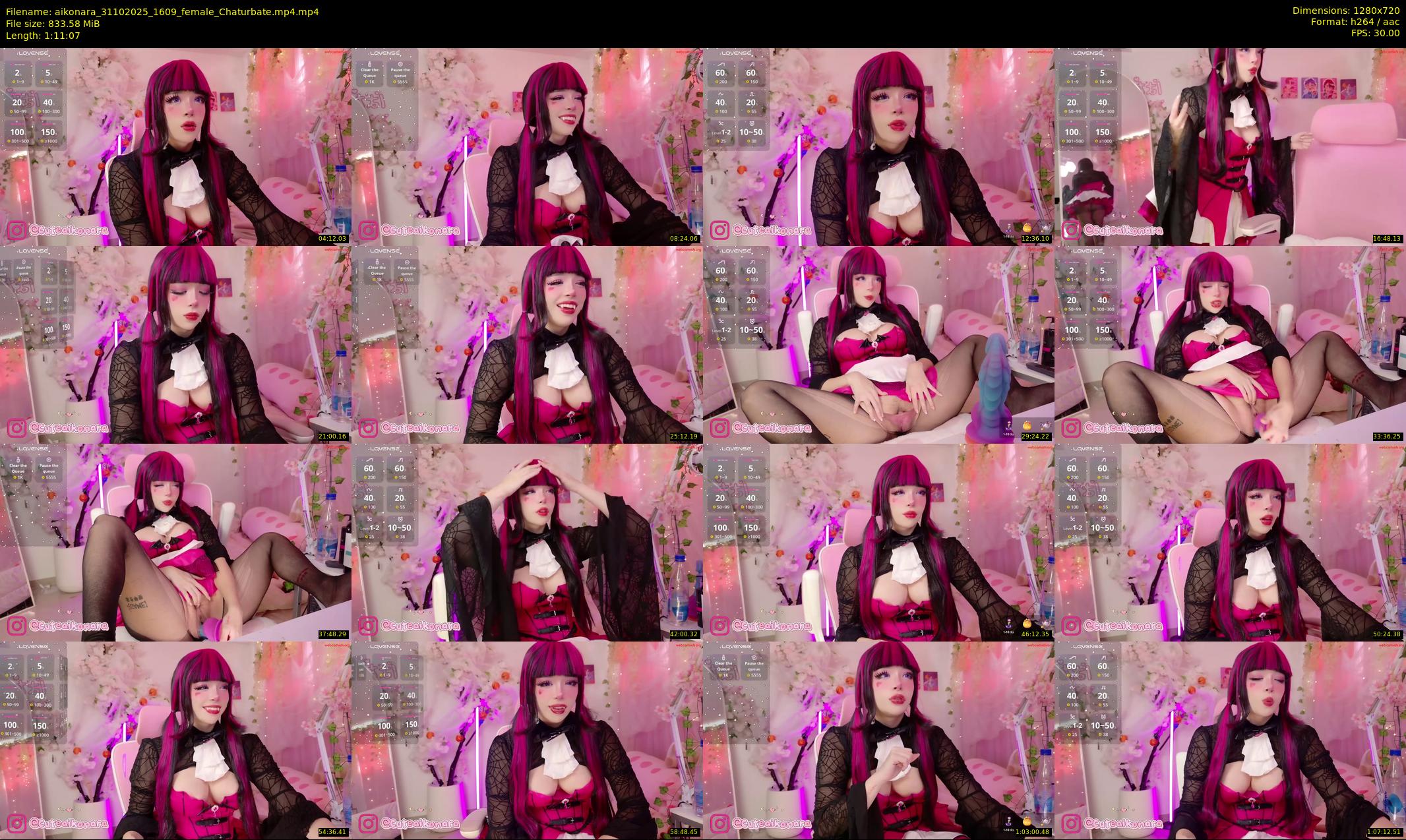 aikonara — 72 minute Chaturbate female cam show recording, 720p, Oct 31, 2025