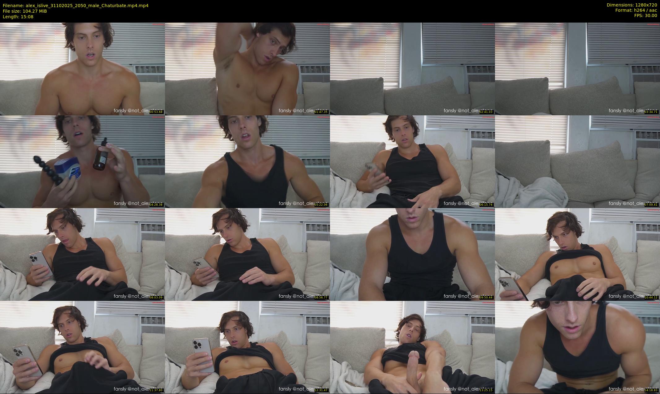 alex_islive — 16 minute Chaturbate male cam show recording, 720p, Oct 31, 2025