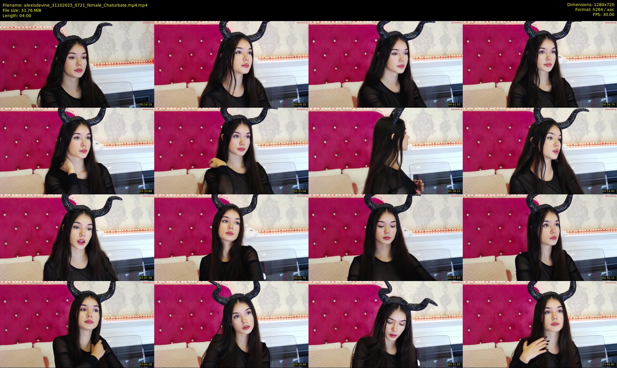 alexisdevine — 4 minute Chaturbate female cam show recording, 720p, Oct 31, 2025