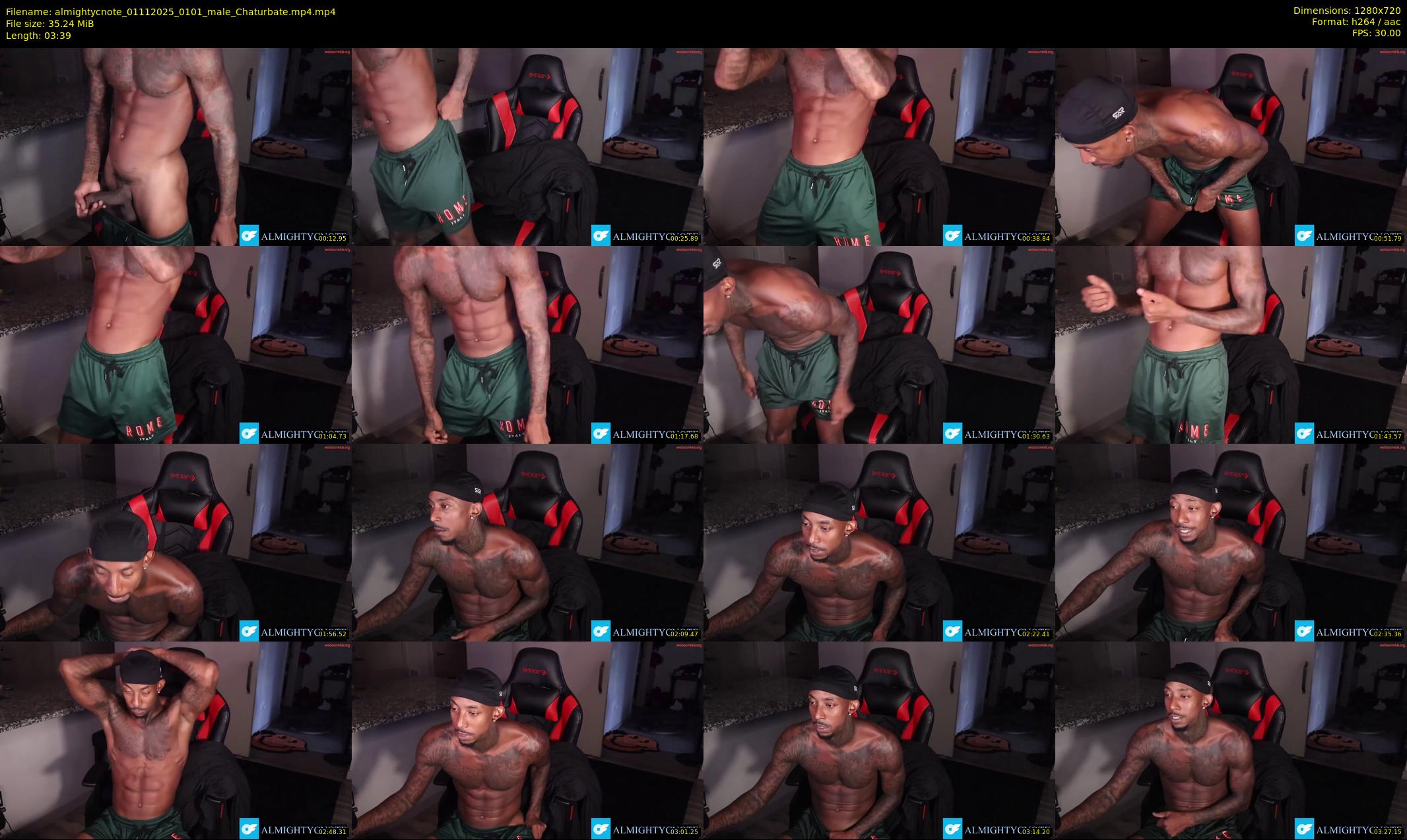 almightycnote — 4 minute Chaturbate male cam show recording, 720p, Nov 1, 2025