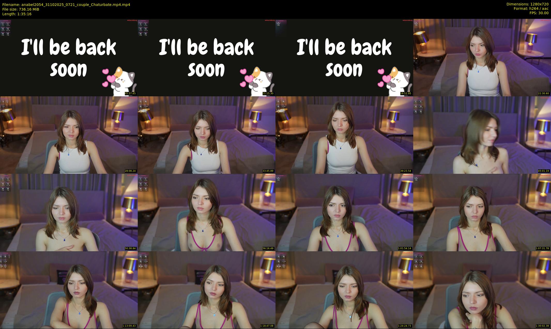 anabel2054 — 96 minute Chaturbate female cam show recording, 720p, Oct 31, 2025