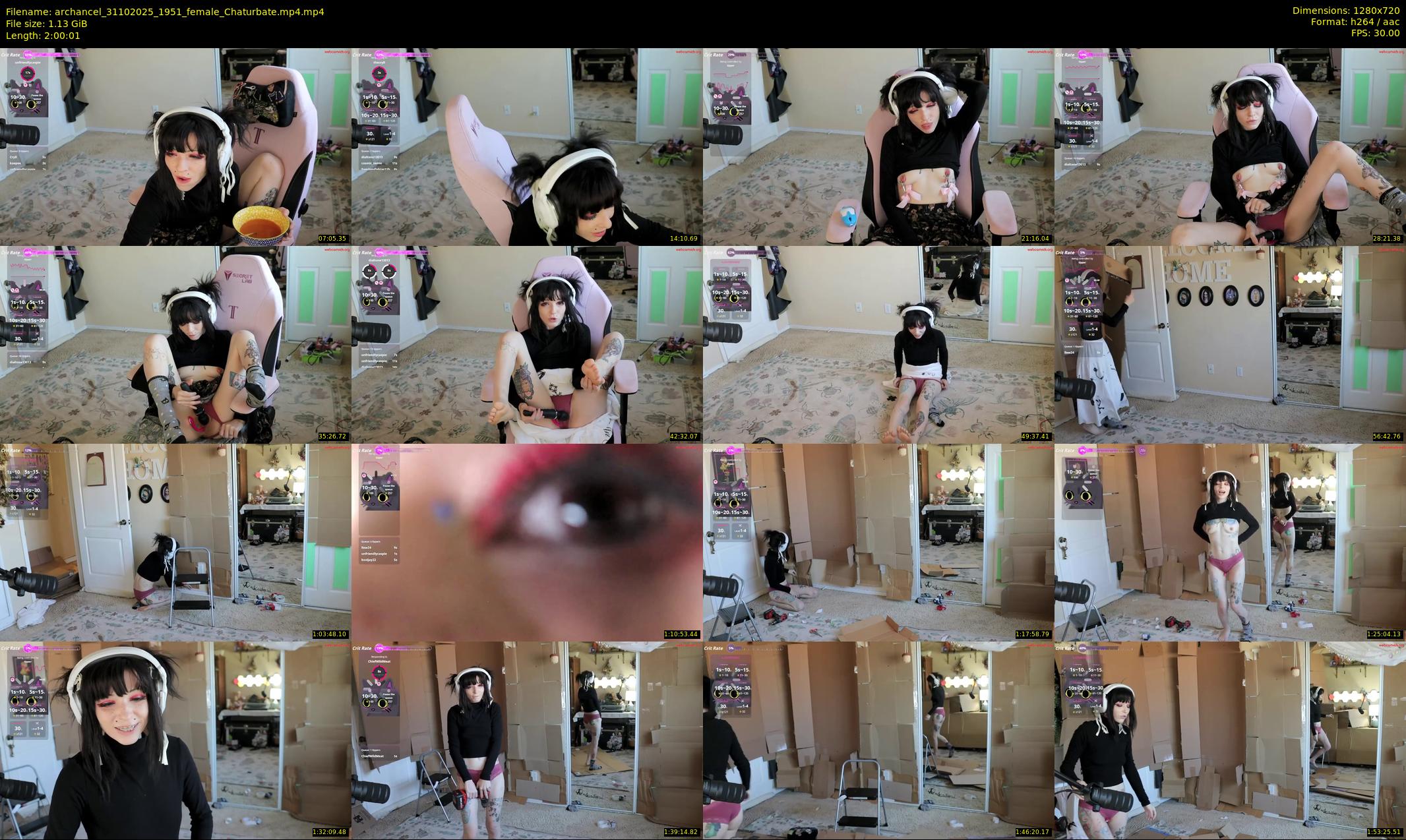 archancel — 121 minute Chaturbate female cam show recording, 720p, Oct 31, 2025
