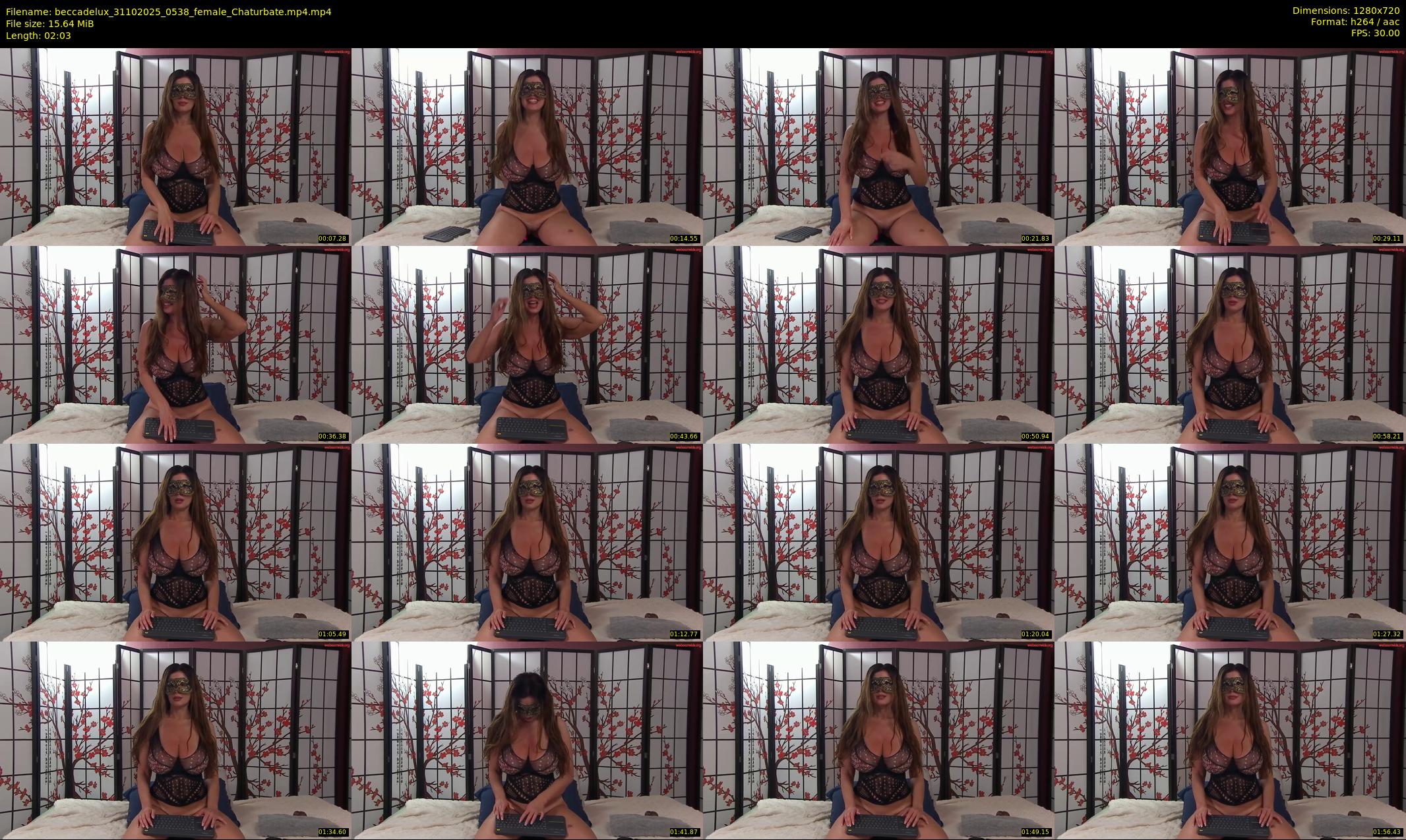 beccadelux — 3 minute Chaturbate female cam show recording, 720p, Oct 31, 2025