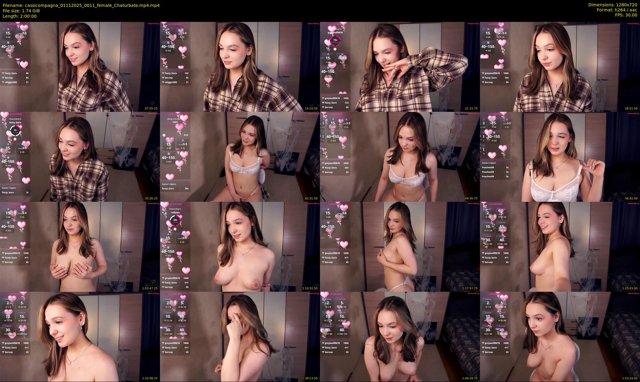cassicompagna — 120 minute Chaturbate female cam show recording, 720p, Nov 1, 2025