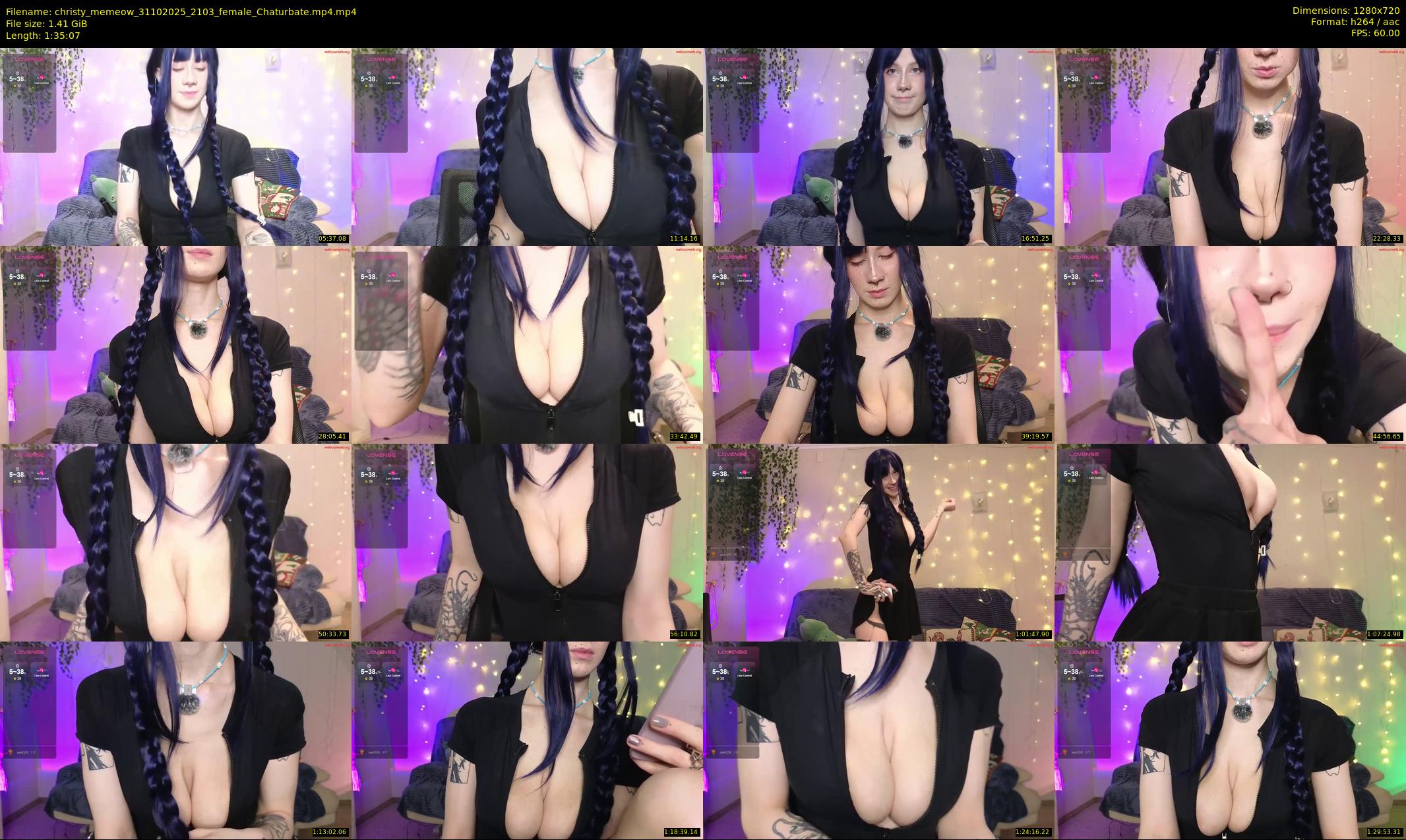 christy_memeow — 96 minute Chaturbate female cam show recording, 720p, Oct 31, 2025