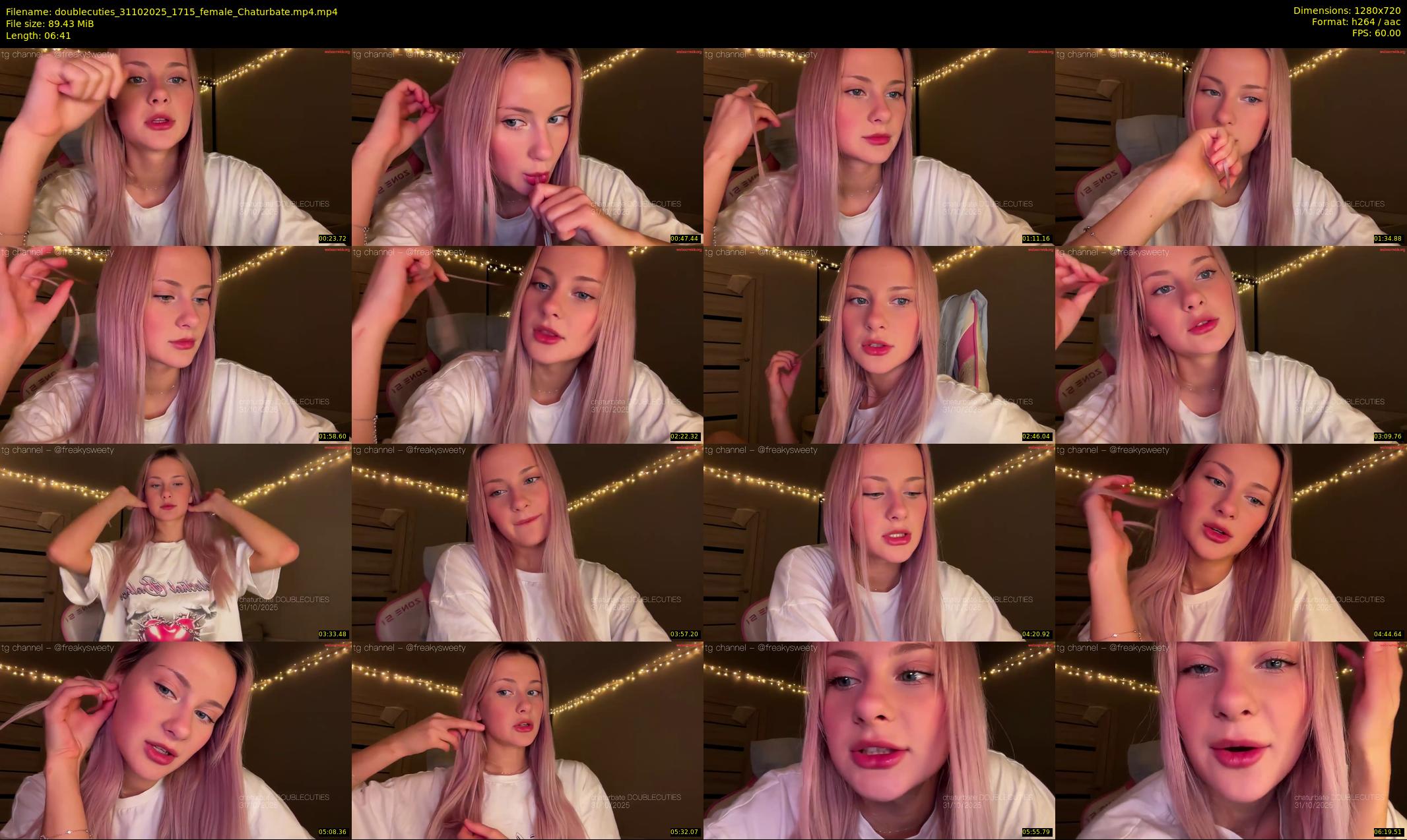 doublecuties — 7 minute Chaturbate couple cam show recording, 720p, Oct 31, 2025