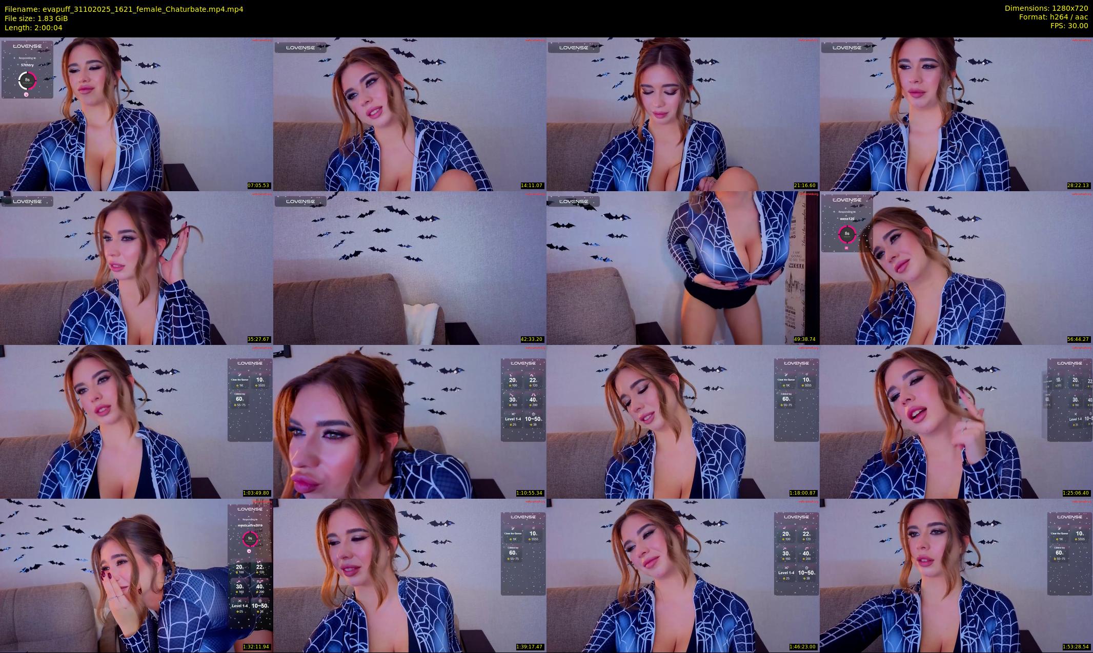 evapuff — 121 minute Chaturbate female cam show recording, 720p, Oct 31, 2025