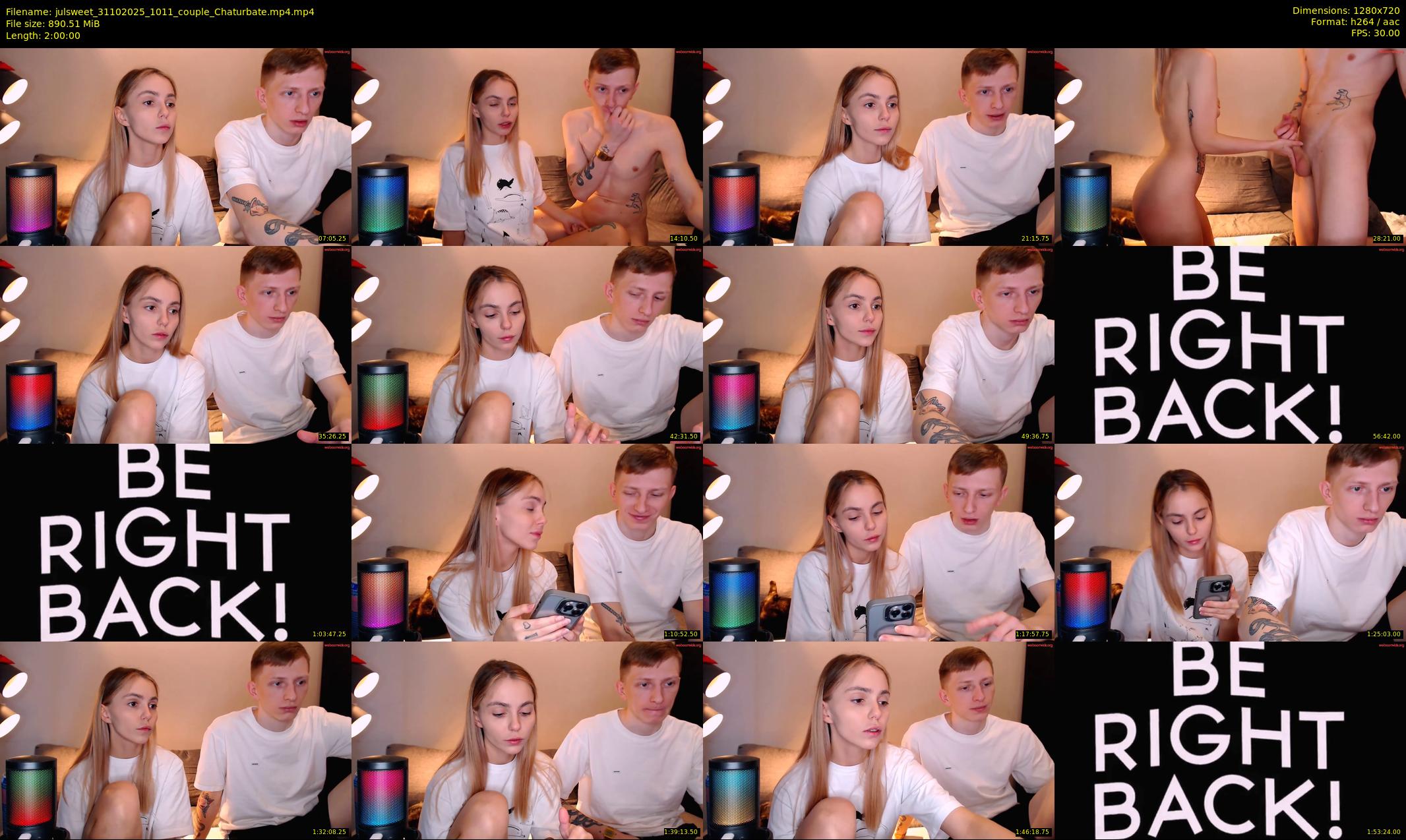 julsweet — 120 minute Chaturbate male cam show recording, 720p, Oct 31, 2025