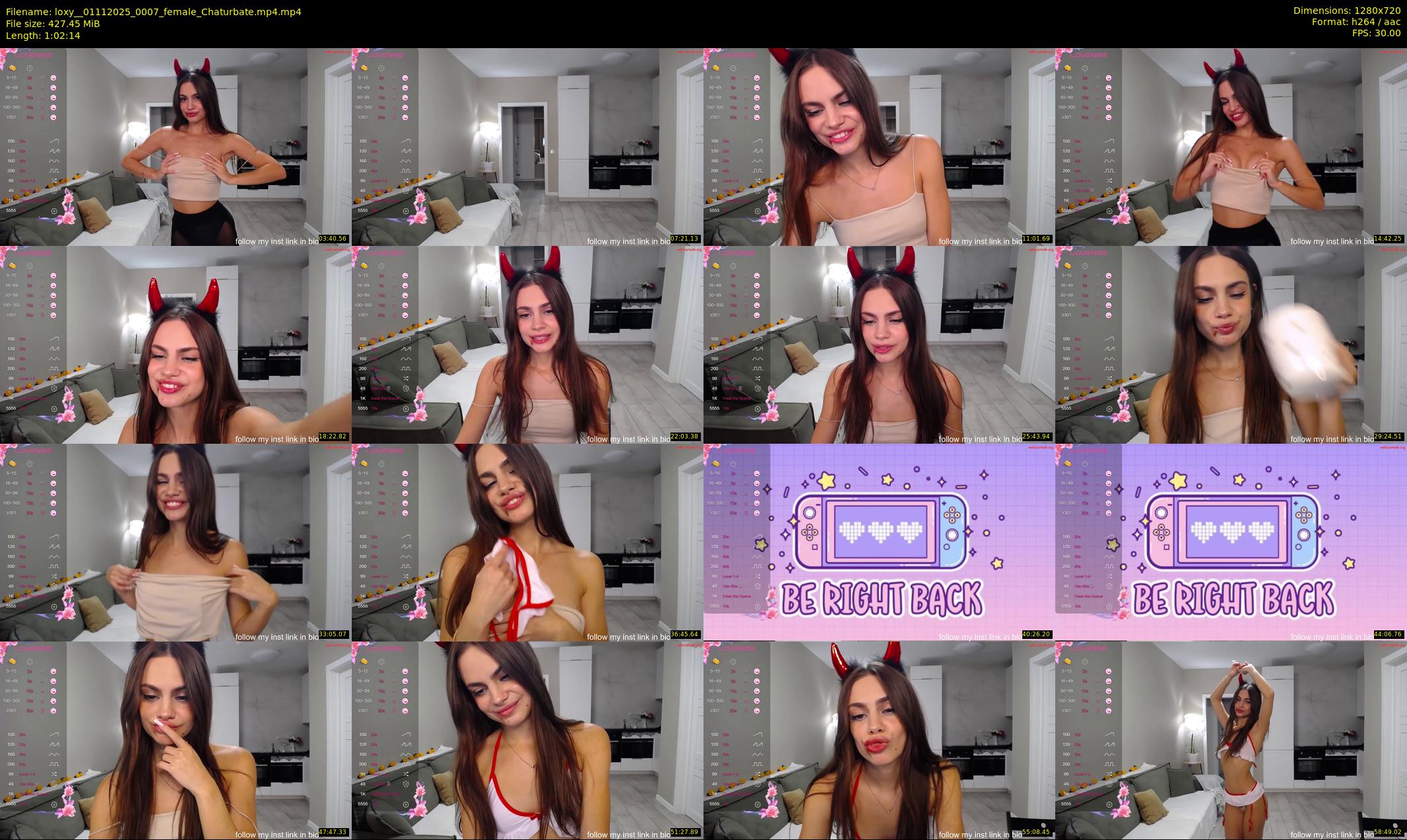 loxy_ — 63 minute Chaturbate female cam show recording, 720p, Nov 1, 2025