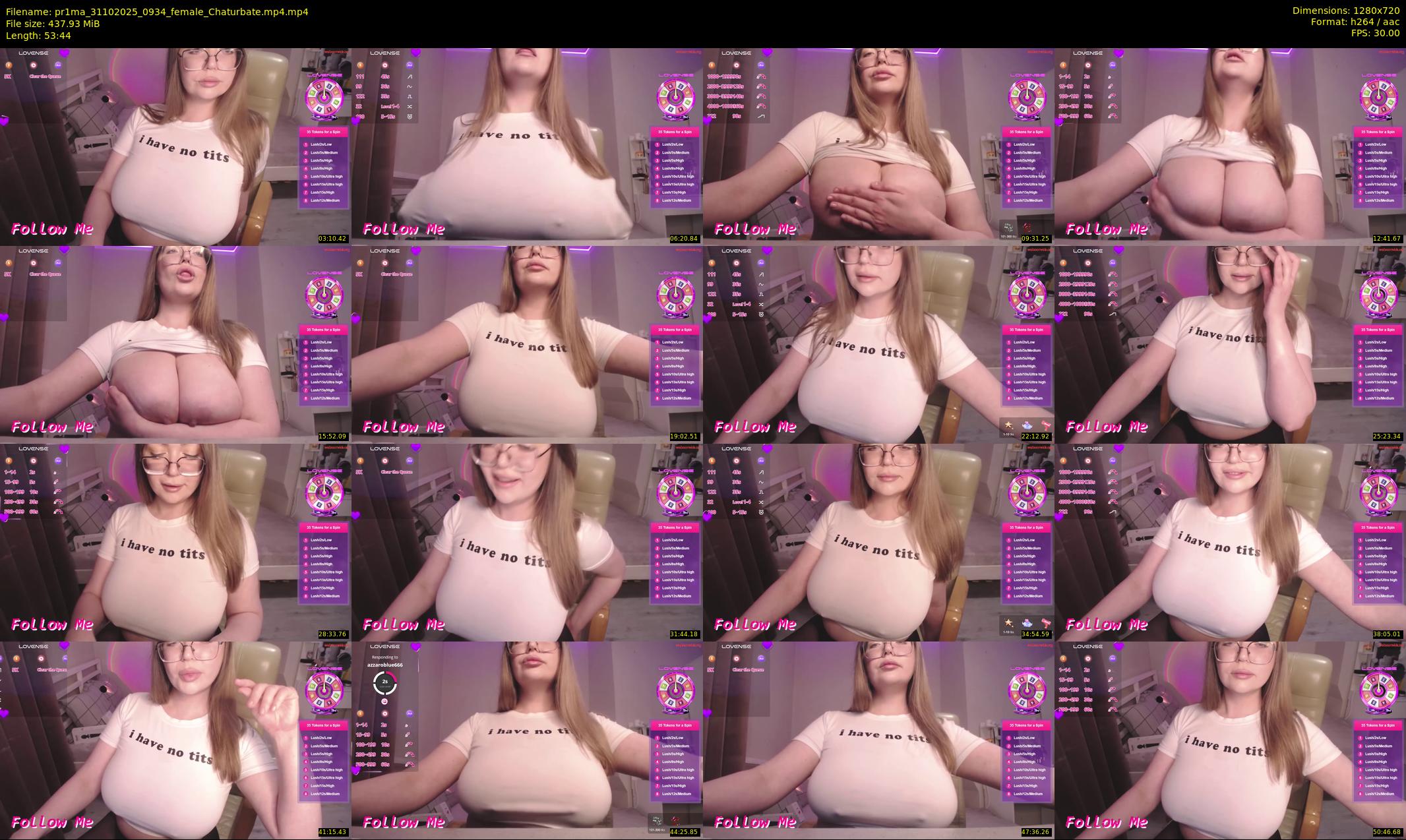 pr1ma — 54 minute Chaturbate female cam show recording, 720p, Oct 31, 2025