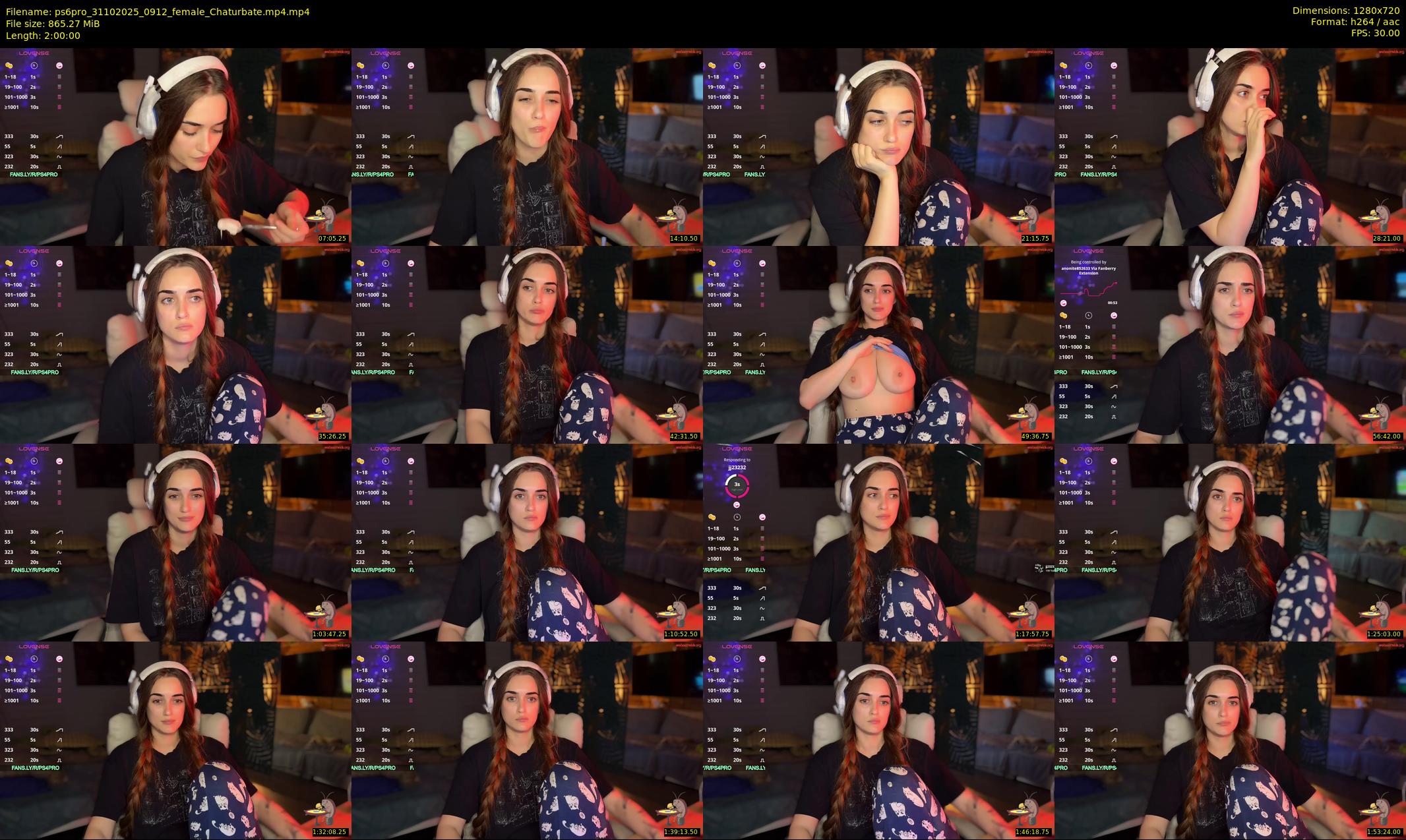 ps6pro — 120 minute Chaturbate female cam show recording, 720p, Oct 31, 2025