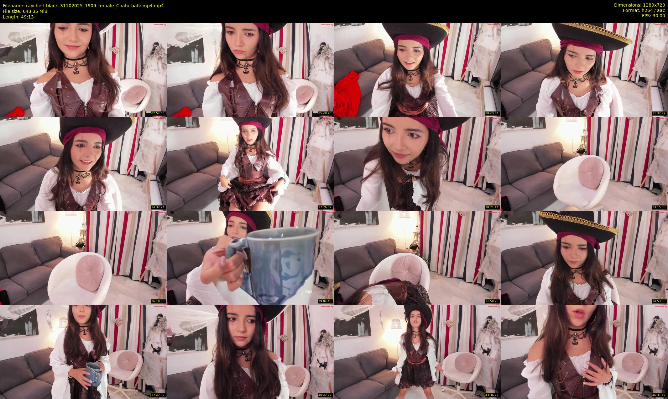 raychell_black — 50 minute Chaturbate female cam show recording, 720p, Oct 31, 2025