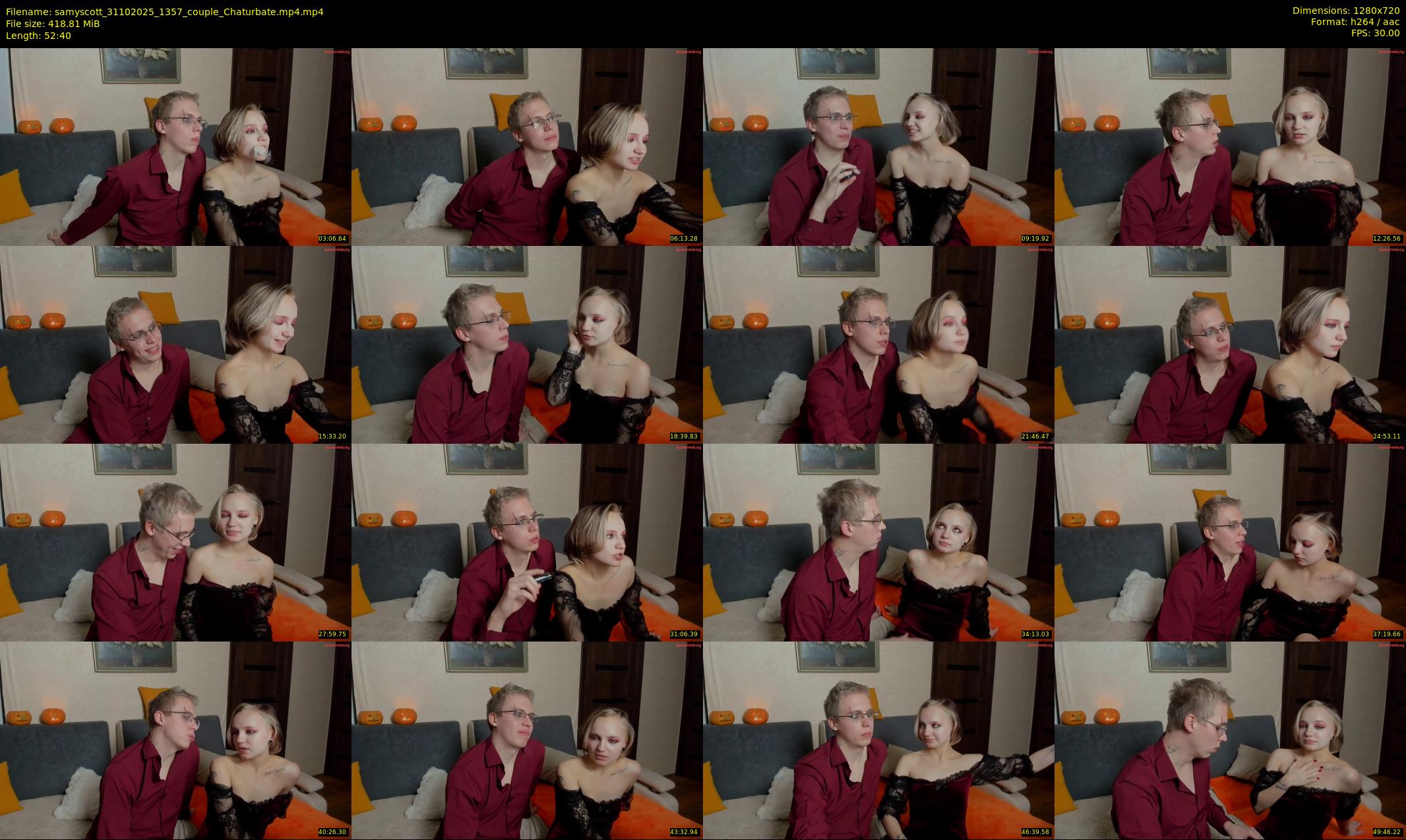 samyscott — 53 minute Chaturbate couple cam show recording, 720p, Oct 31, 2025