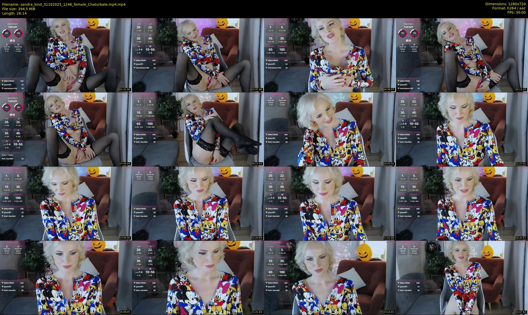 sandra_kind — 27 minute Chaturbate female cam show recording, 720p, Oct 31, 2025