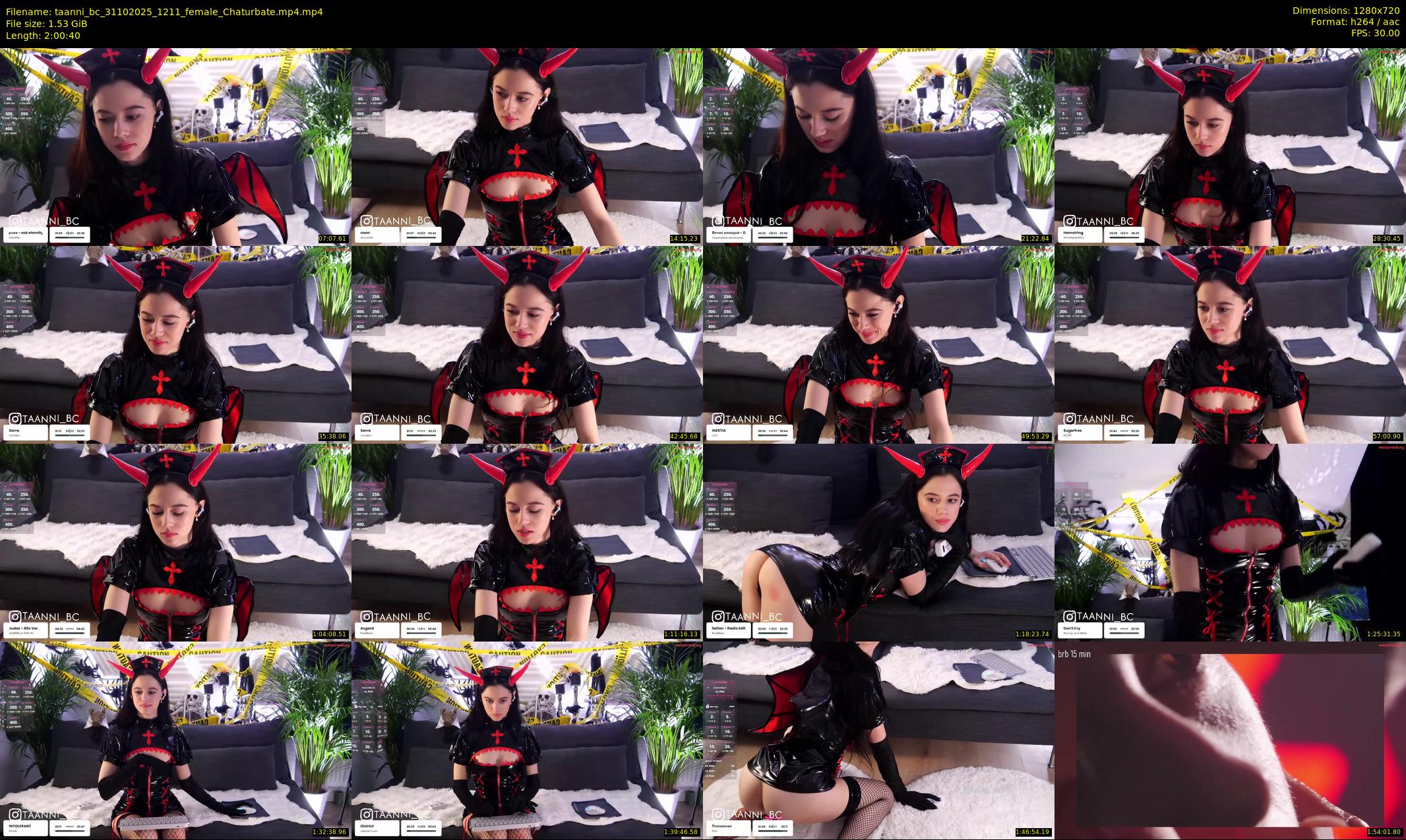 taanni_bc — 121 minute Chaturbate female cam show recording, 720p, Oct 31, 2025
