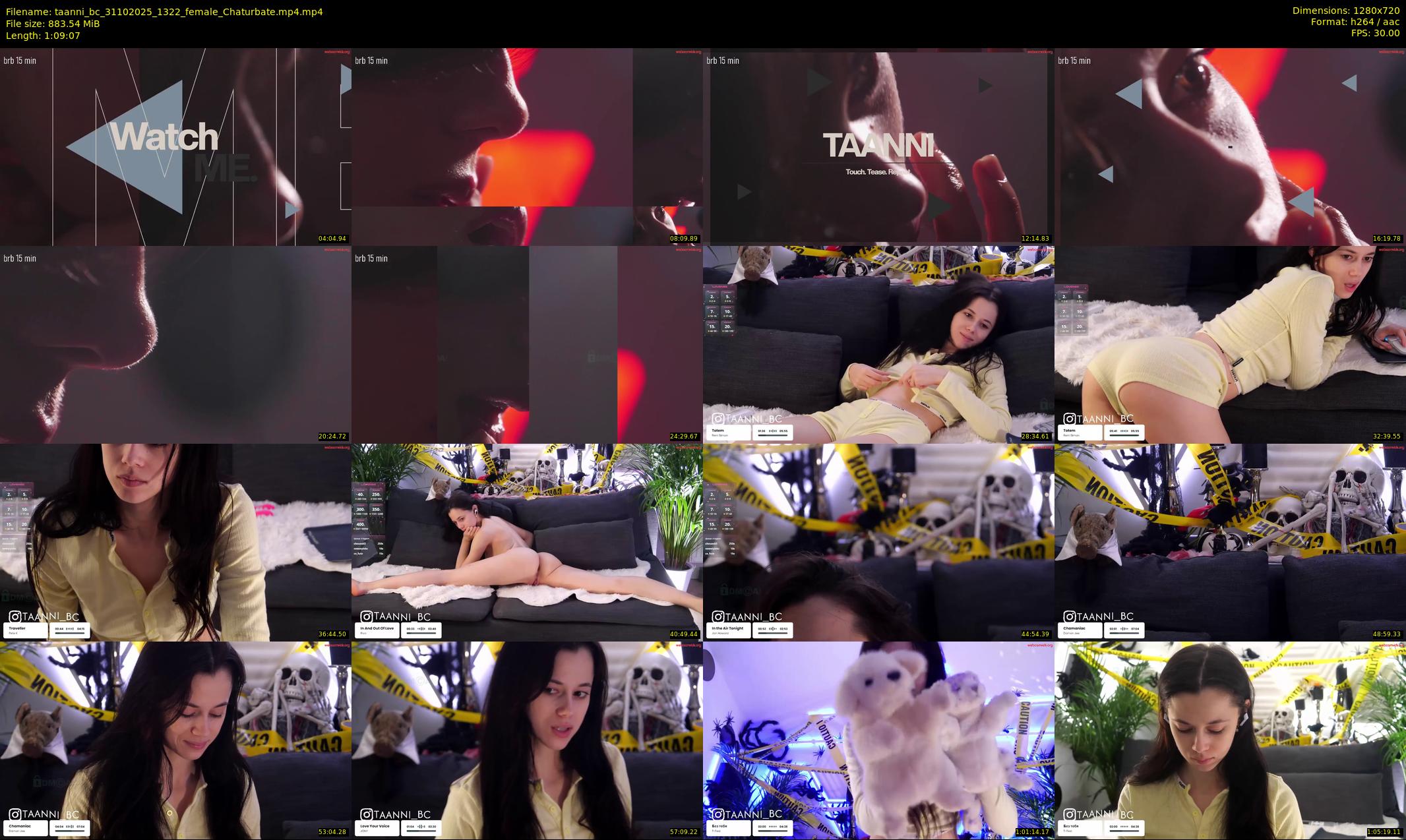 taanni_bc — 70 minute Chaturbate female cam show recording, 720p, Oct 31, 2025