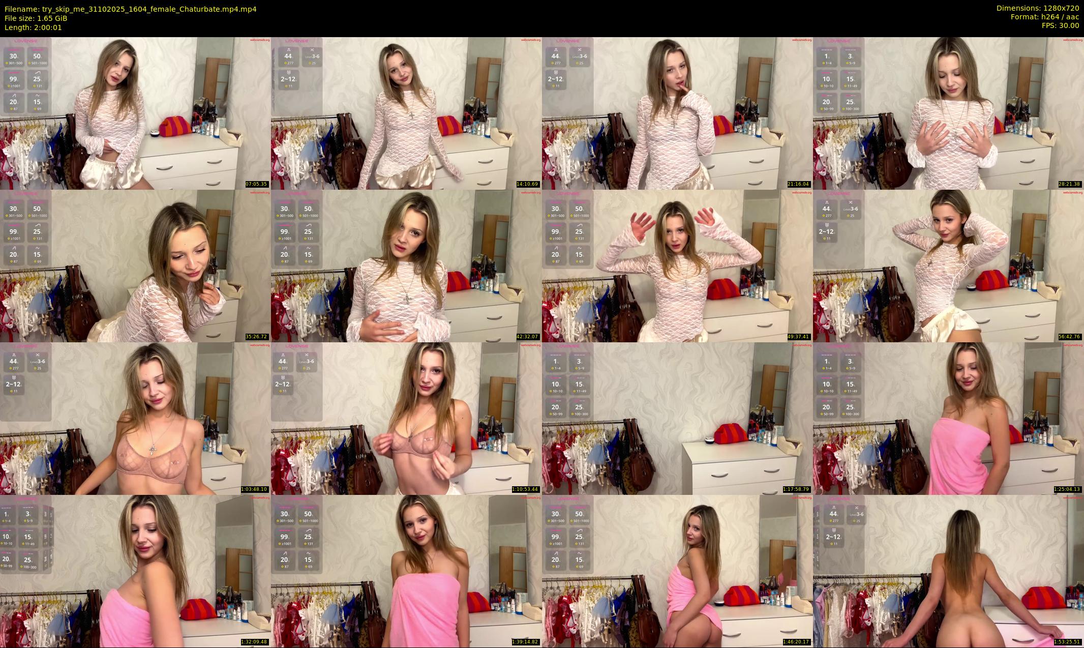 try_skip_me — 121 minute Chaturbate female cam show recording, 720p, Oct 31, 2025