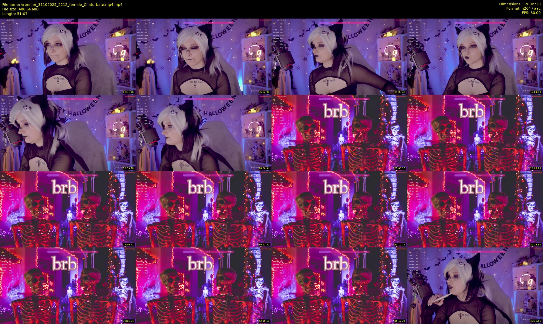 vronnier — 52 minute Chaturbate female cam show recording, 720p, Oct 31, 2025