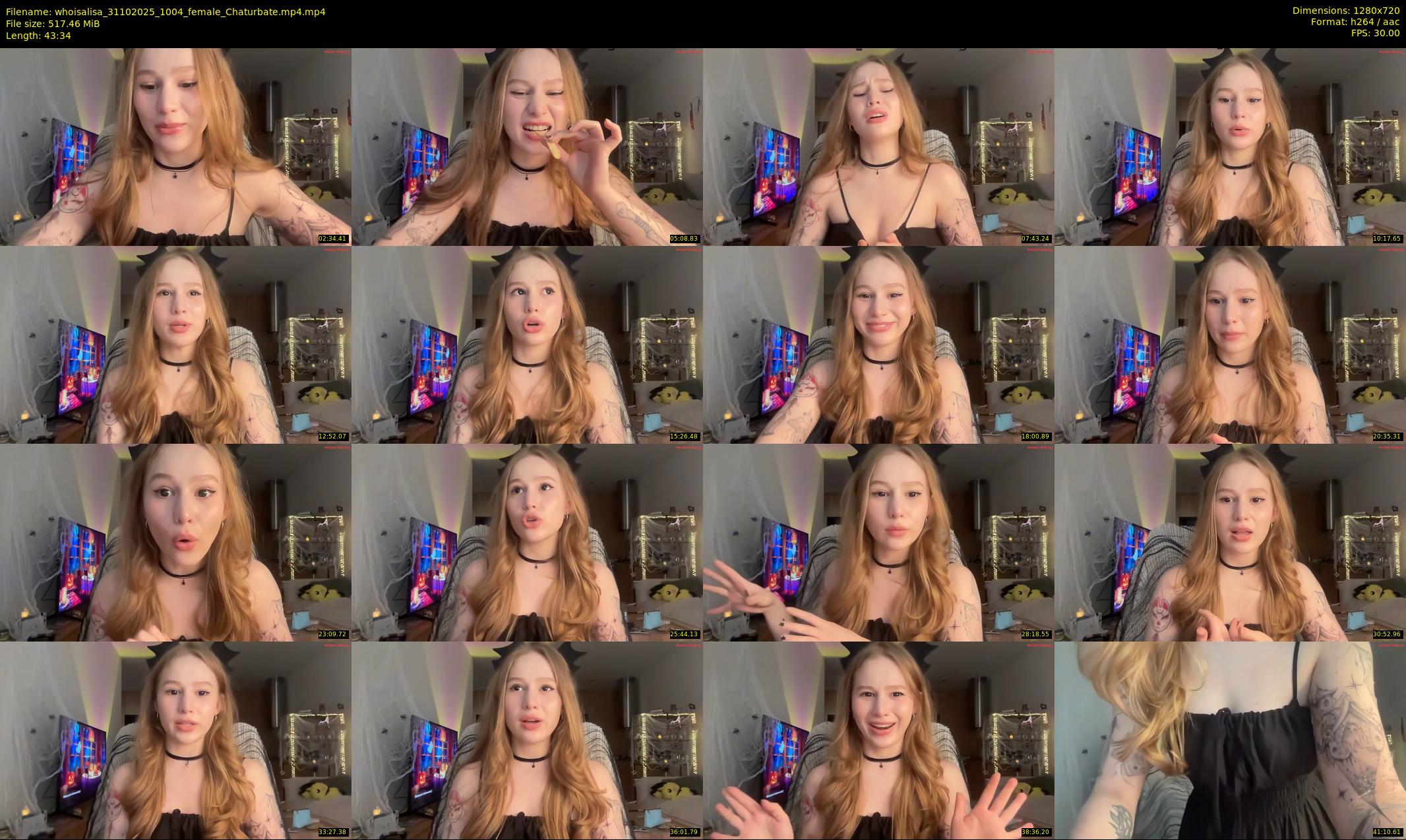 whoisalisa — 44 minute Chaturbate female cam show recording, 720p, Oct 31, 2025