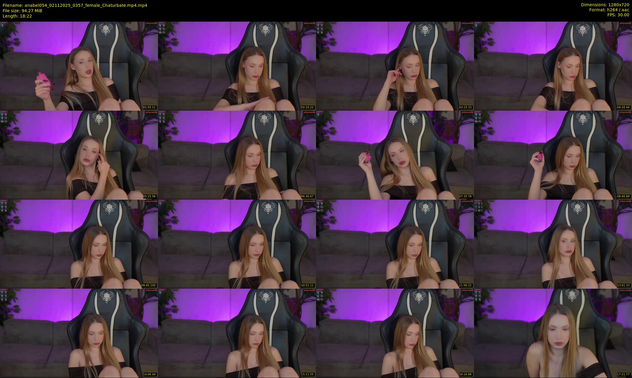 anabel054 — 19 minute Chaturbate female cam show recording, 720p, Nov 2, 2025
