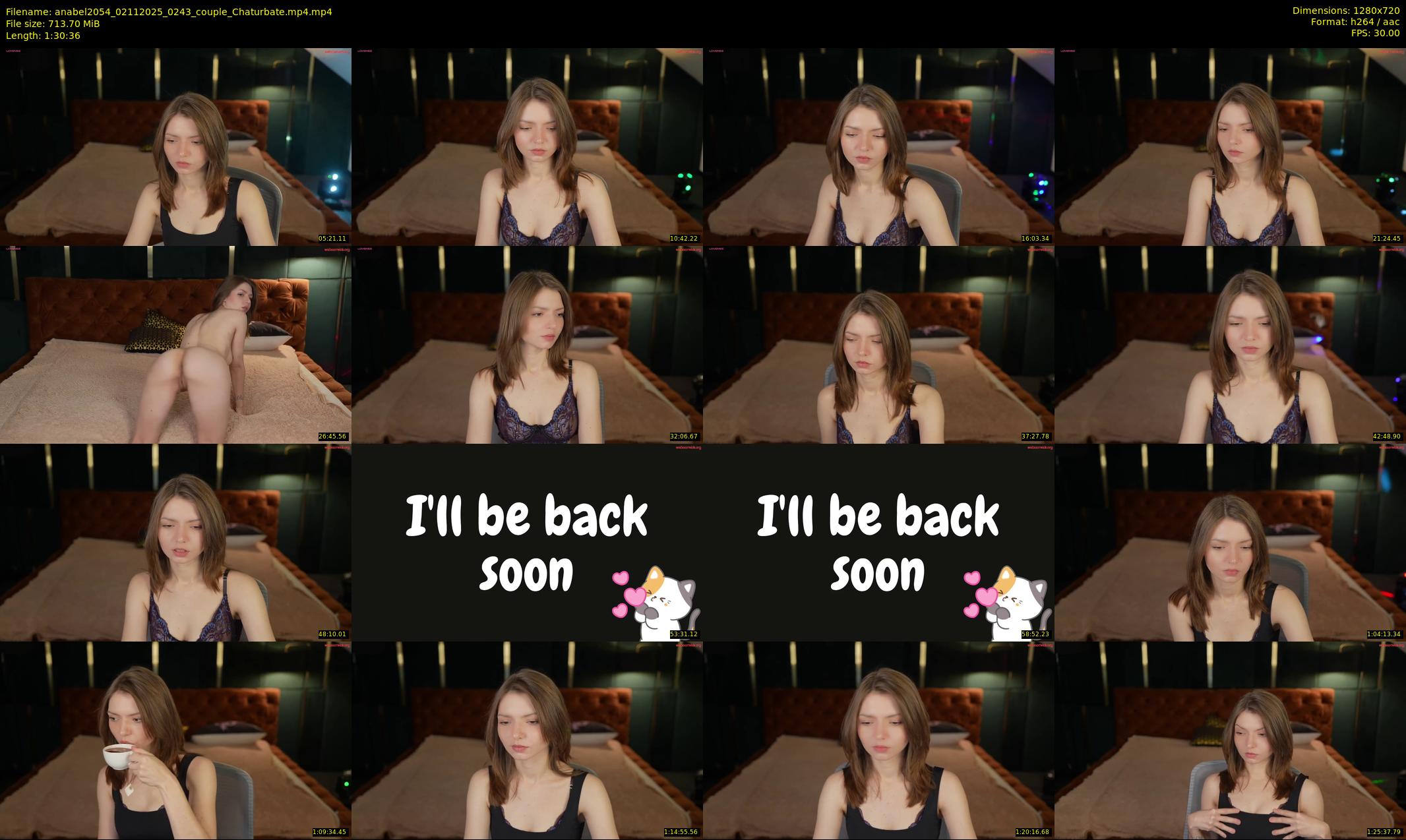 anabel2054 — 91 minute Chaturbate female cam show recording, 720p, Nov 2, 2025