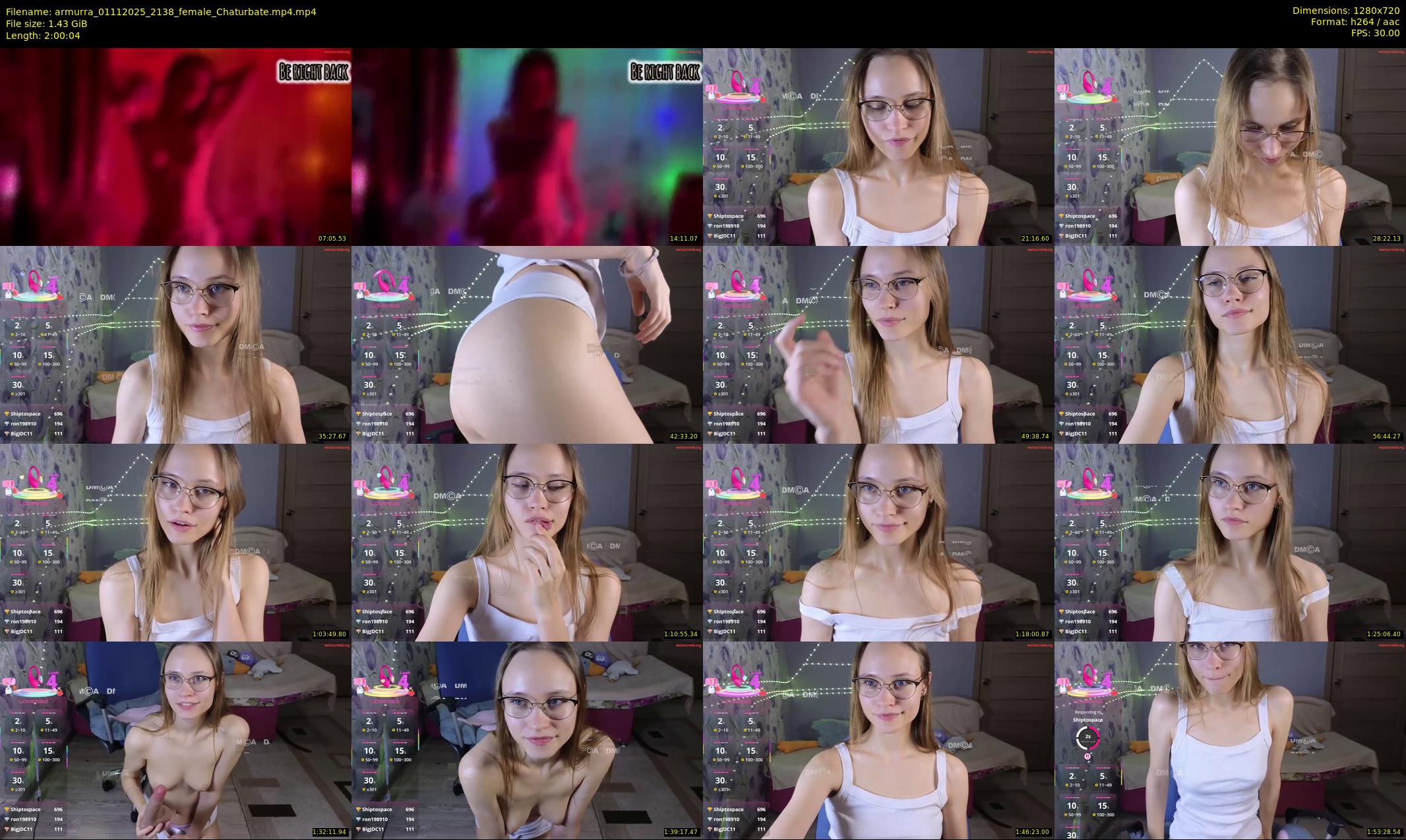 armurra — 121 minute Chaturbate female cam show recording, 720p, Nov 1, 2025
