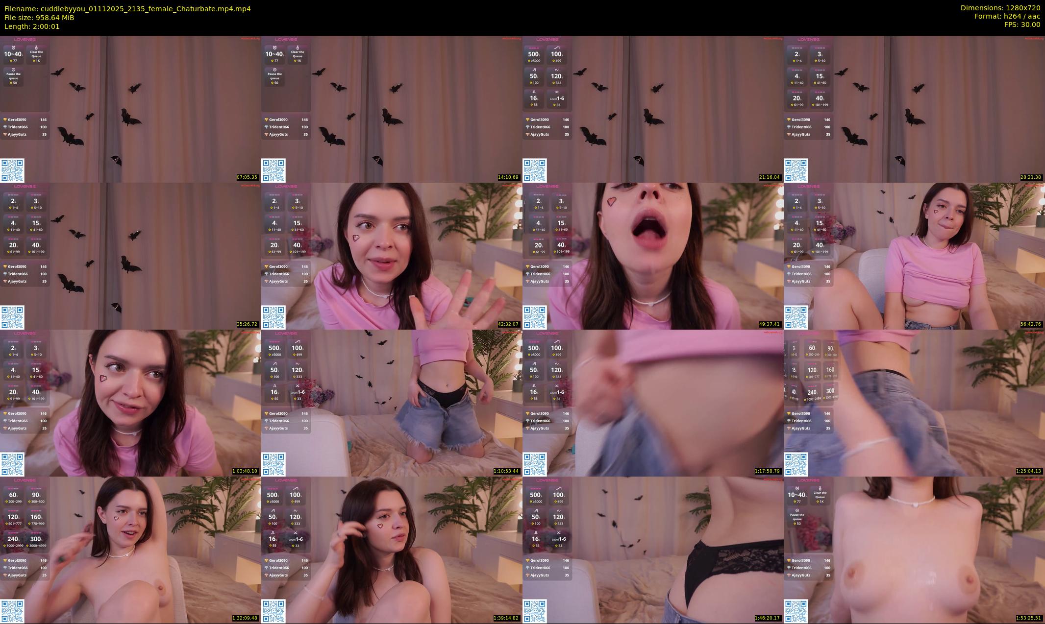 cuddlebyyou — 121 minute Chaturbate female cam show recording, 720p, Nov 1, 2025