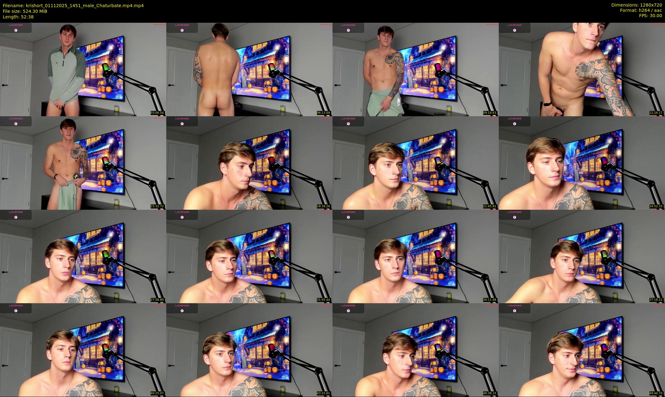 krishort — 53 minute Chaturbate male cam show recording, 720p, Nov 1, 2025