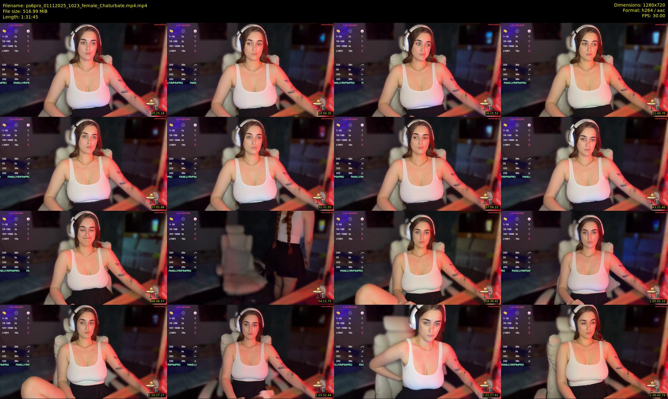 ps6pro — 92 minute Chaturbate female cam show recording, 720p, Nov 1, 2025