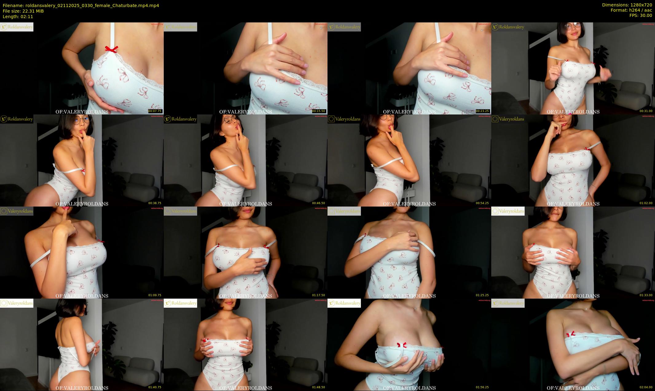 roldansvalery — 3 minute Chaturbate female cam show recording, 720p, Nov 2, 2025