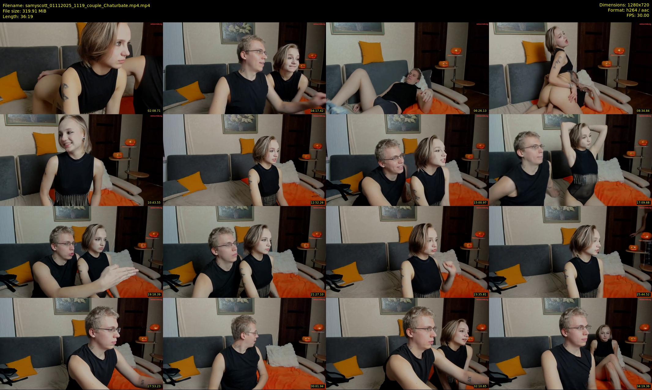 samyscott — 37 minute Chaturbate couple cam show recording, 720p, Nov 1, 2025