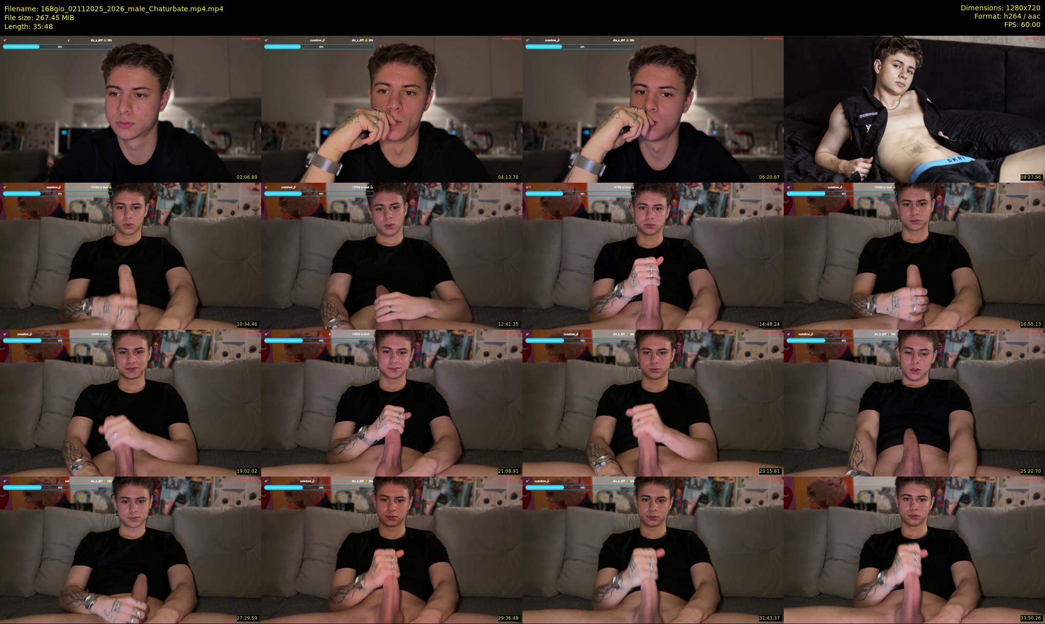 168gio — 36 minute Chaturbate male cam show recording, 720p, Nov 2, 2025