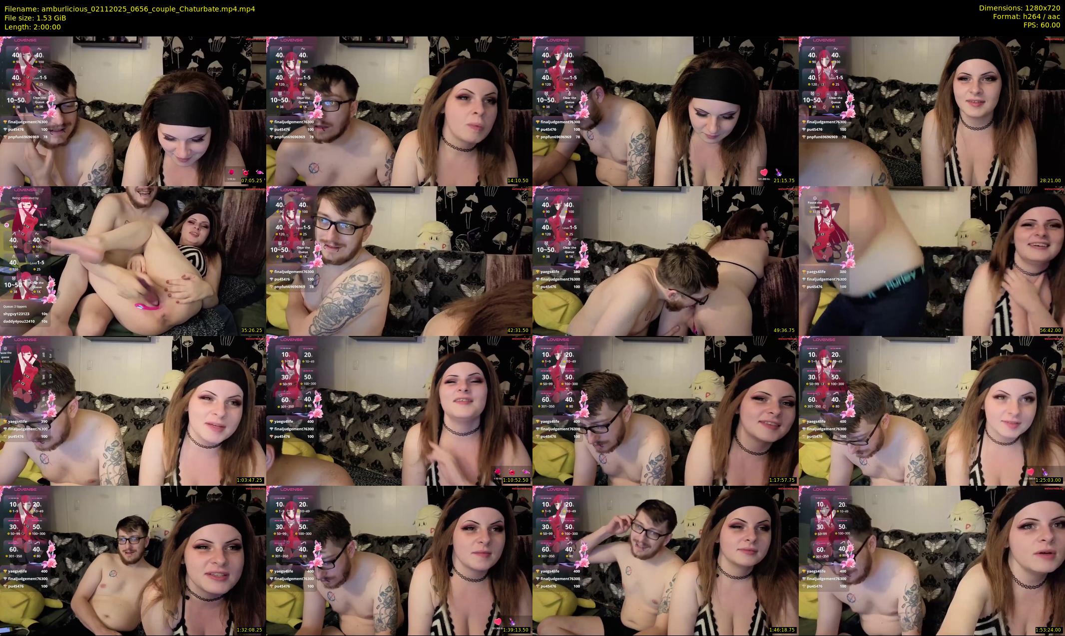 amburlicious — 120 minute Chaturbate couple cam show recording, 720p, Nov 2, 2025
