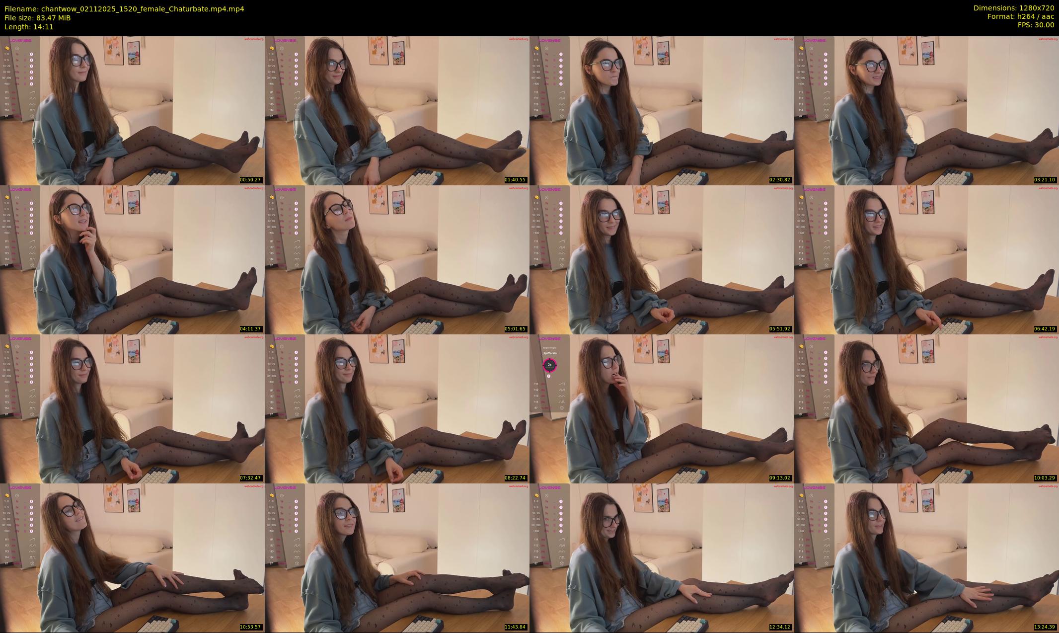 chantwow — 15 minute Chaturbate female cam show recording, 720p, Nov 2, 2025
