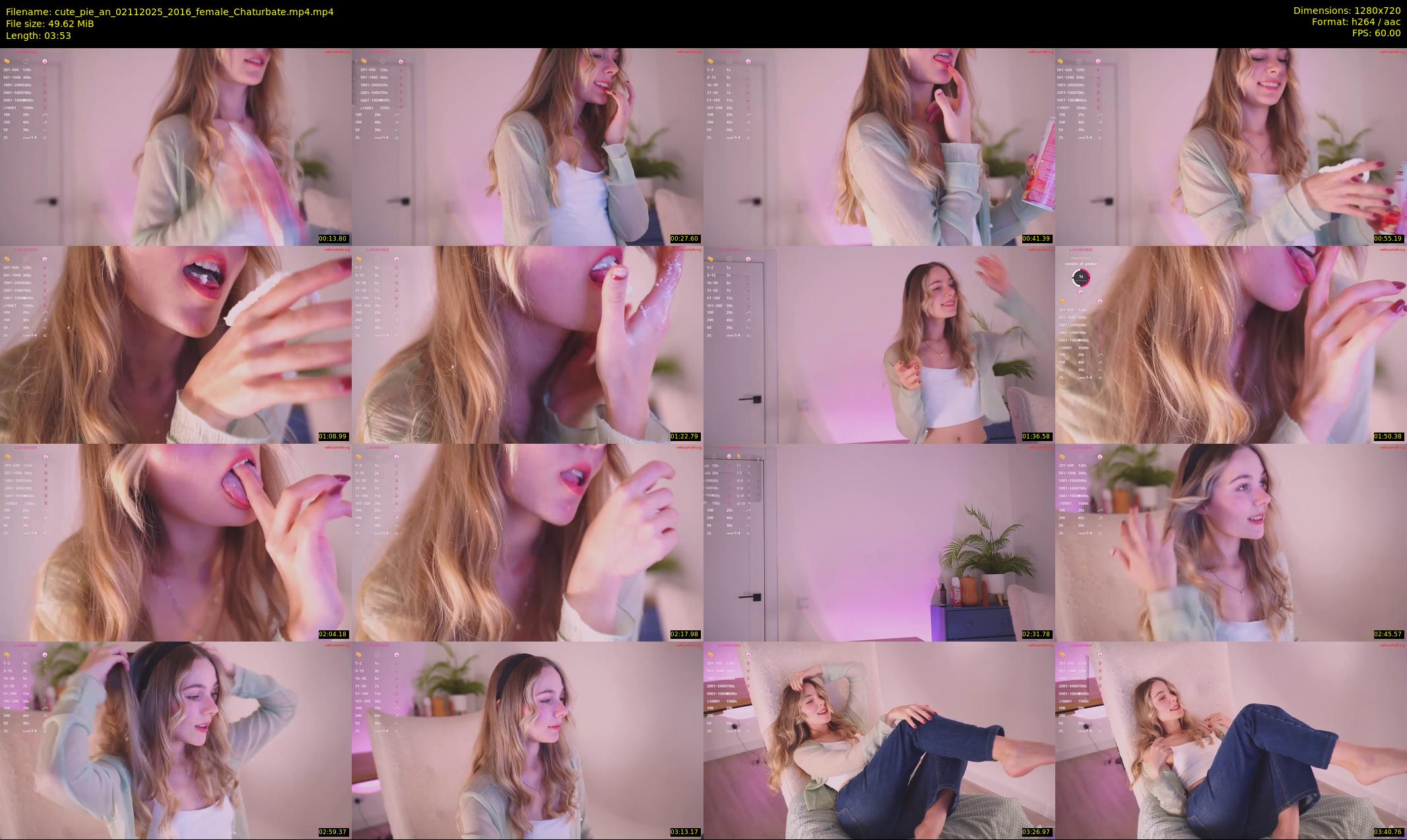 cute_pie_an — 4 minute Chaturbate female cam show recording, 720p, Nov 2, 2025