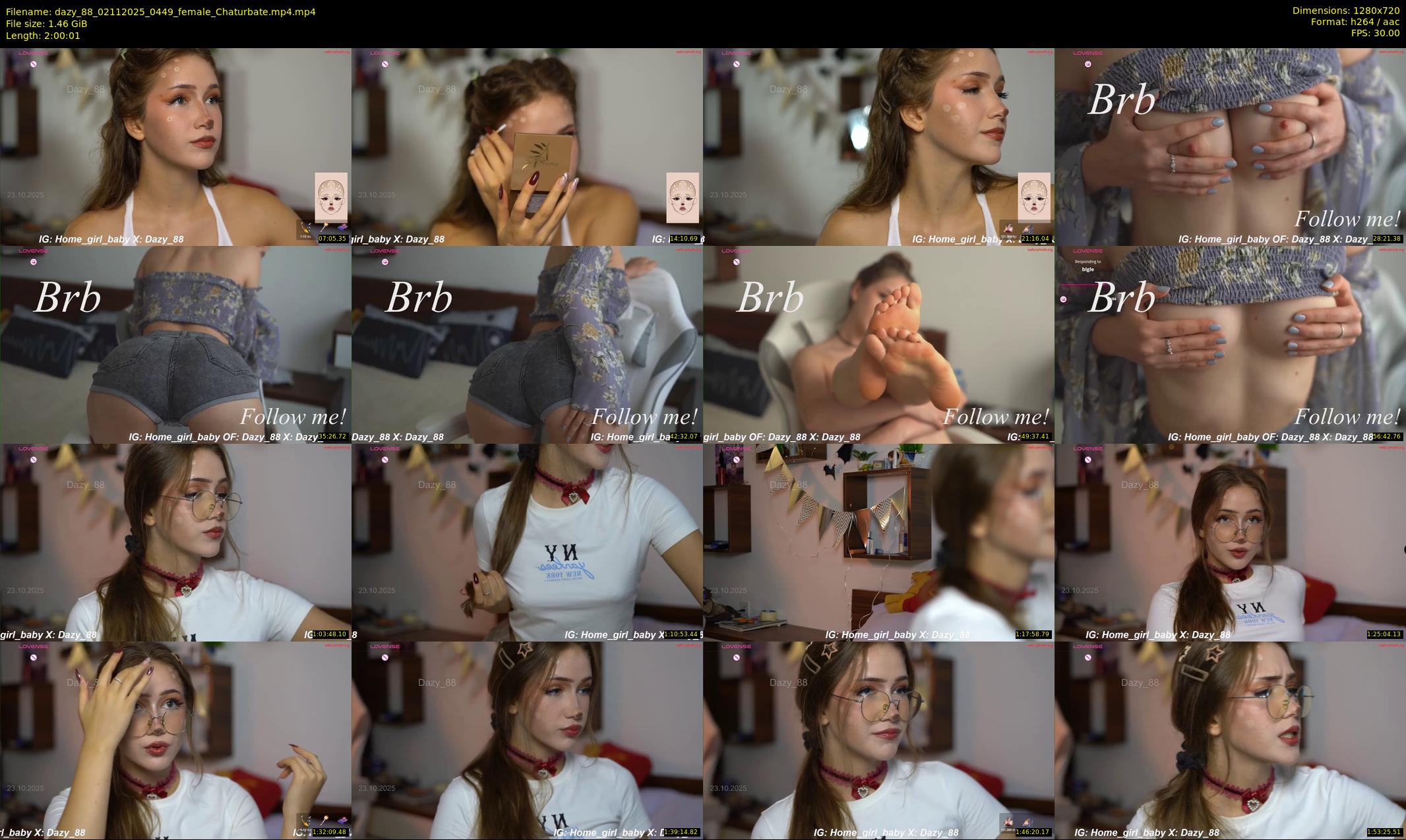 dazy_88 — 121 minute Chaturbate female cam show recording, 720p, Nov 2, 2025