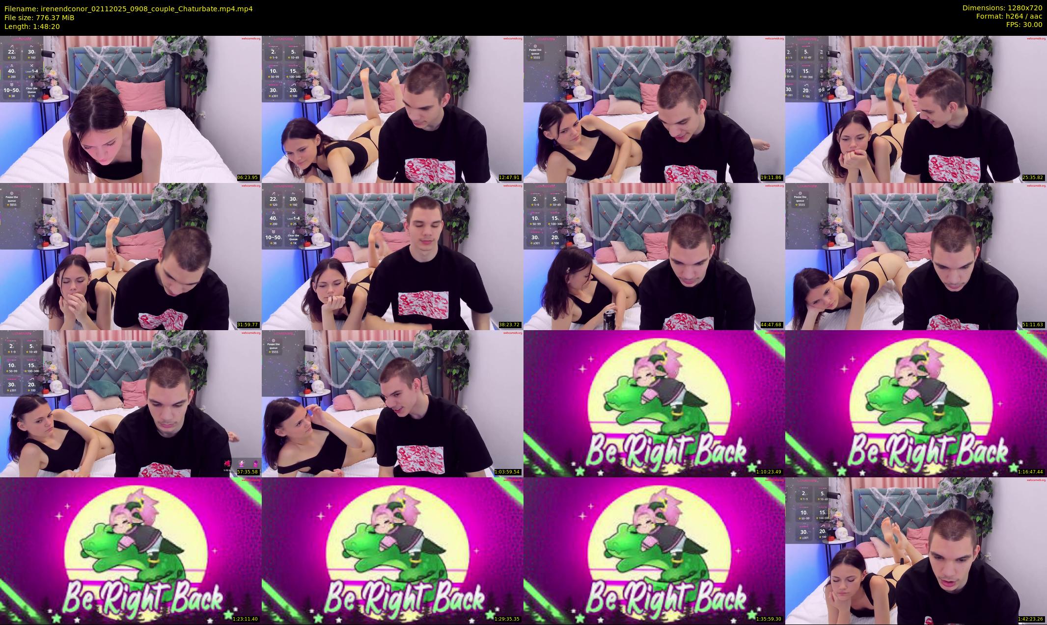 irenendconor — 109 minute Chaturbate couple cam show recording, 720p, Nov 2, 2025