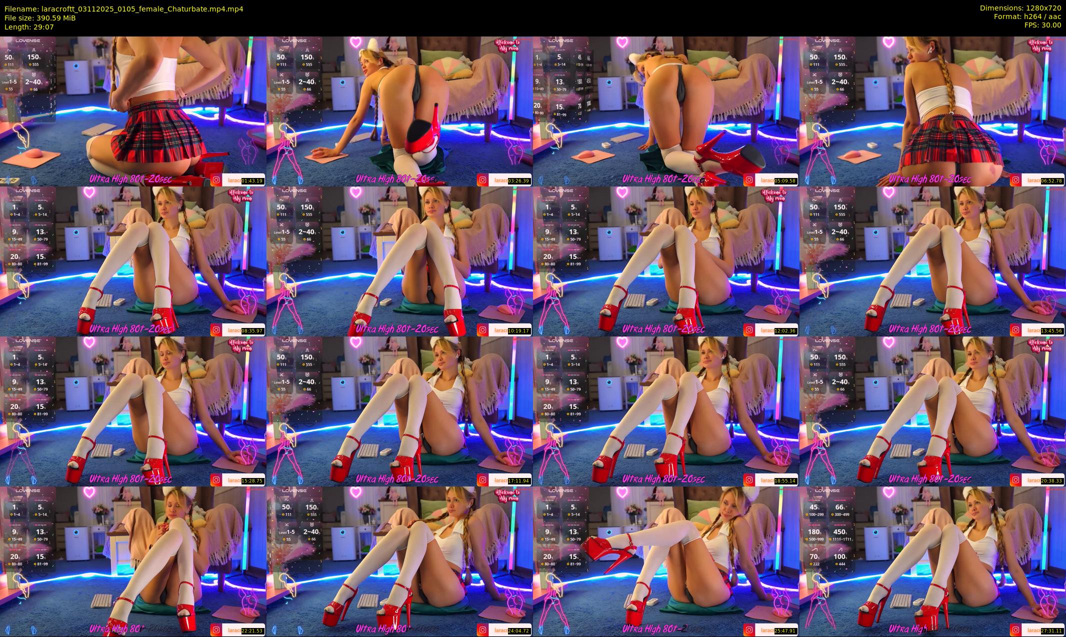 laracroftt — 30 minute Chaturbate female cam show recording, 720p, Nov 3, 2025