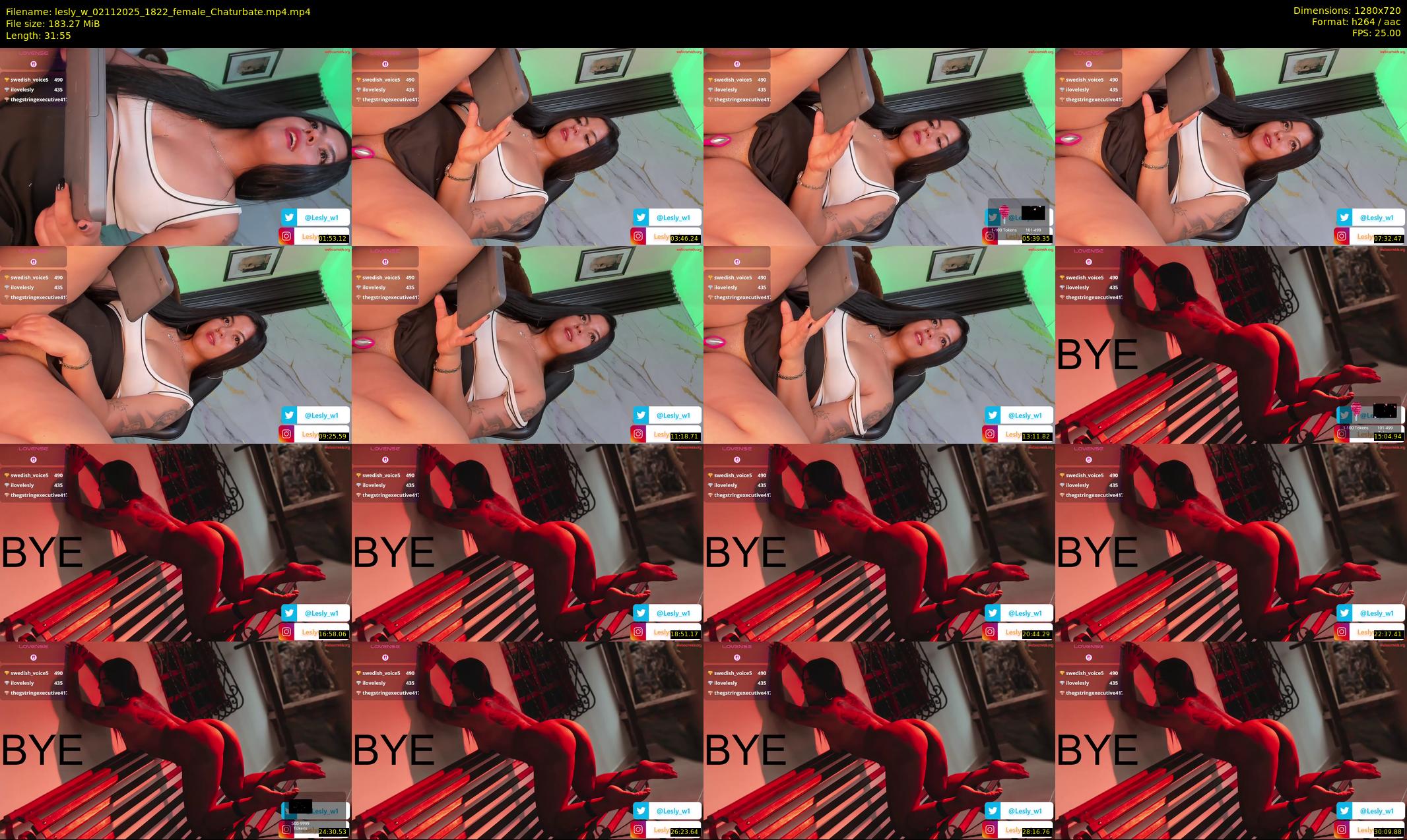lesly_w — 32 minute Chaturbate female cam show recording, 720p, Nov 2, 2025