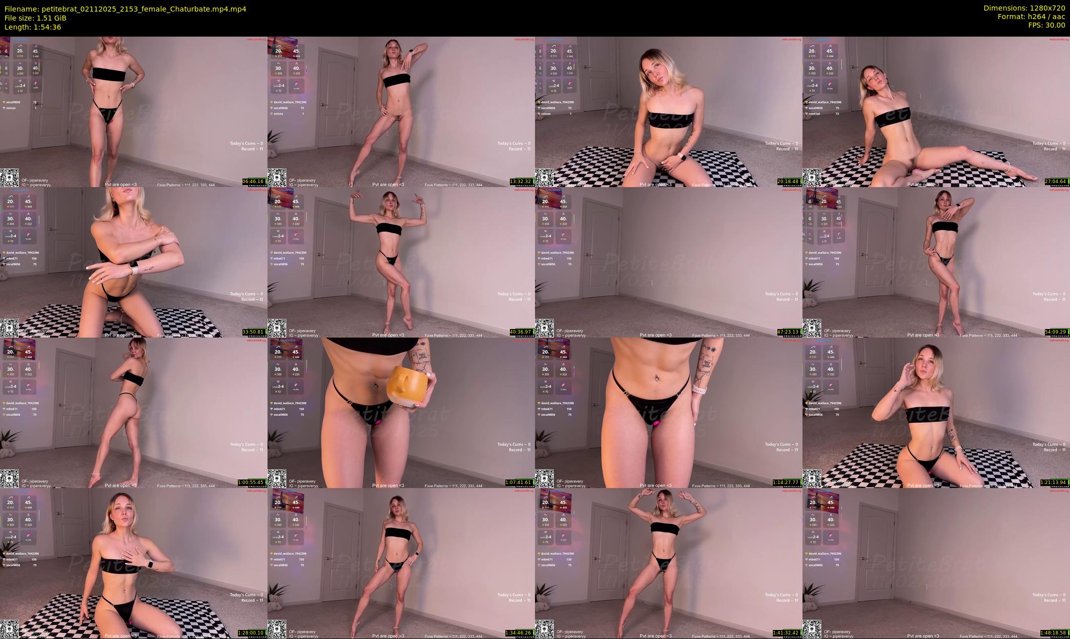 petitebrat — 115 minute Chaturbate female cam show recording, 720p, Nov 2, 2025