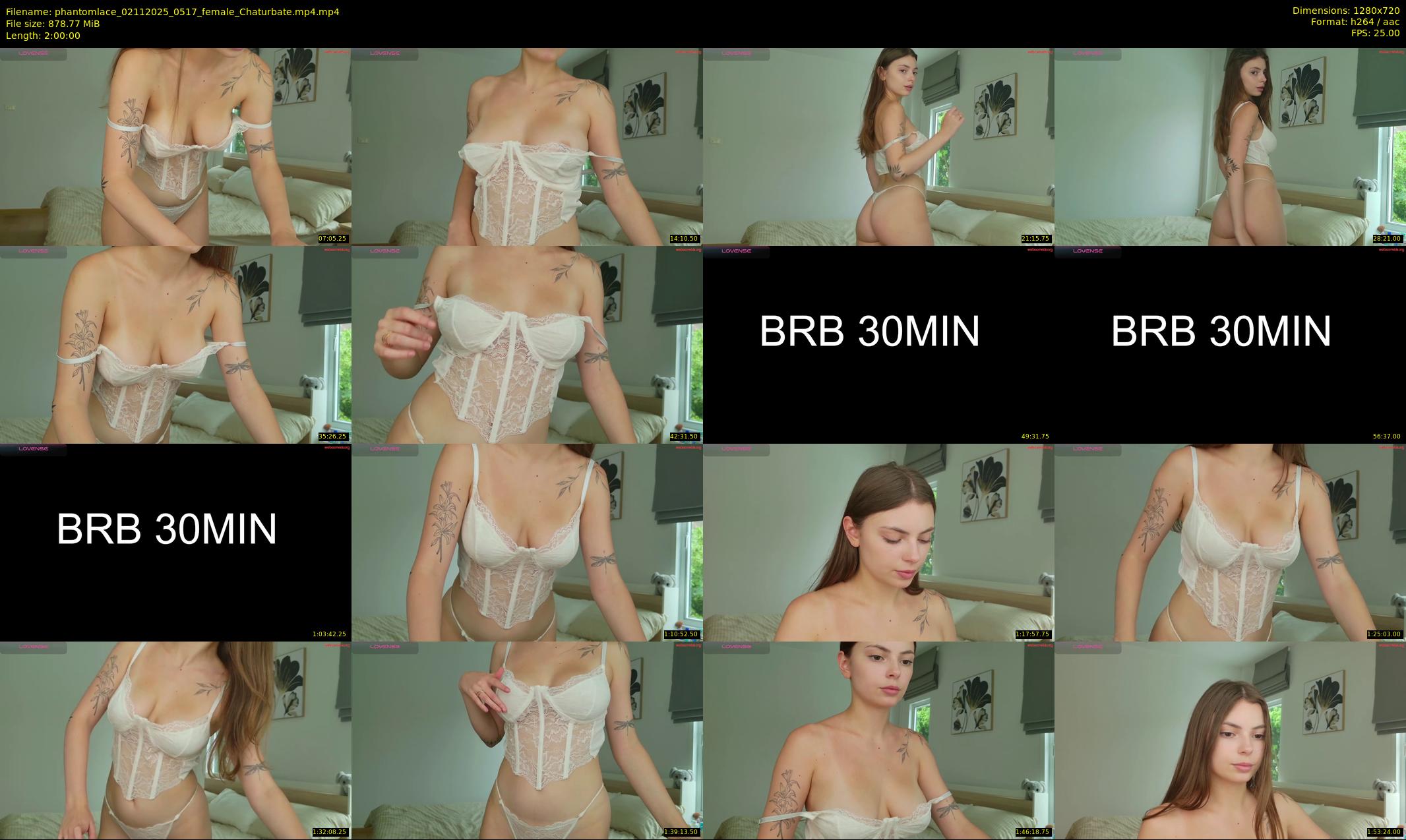 phantomlace — 120 minute Chaturbate female cam show recording, 720p, Nov 2, 2025