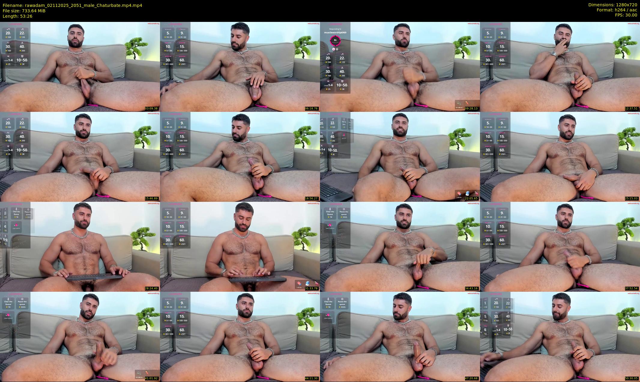 rawadam — 54 minute Chaturbate male cam show recording, 720p, Nov 2, 2025