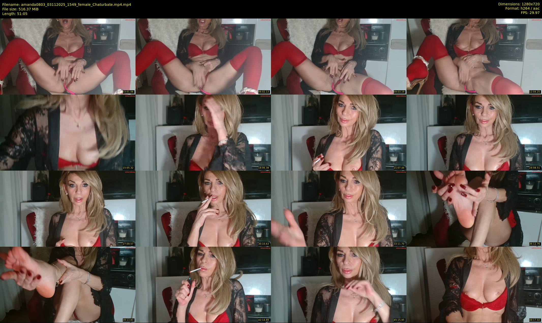 amanda0803 — 52 minute Chaturbate female cam show recording, 720p, Nov 3, 2025