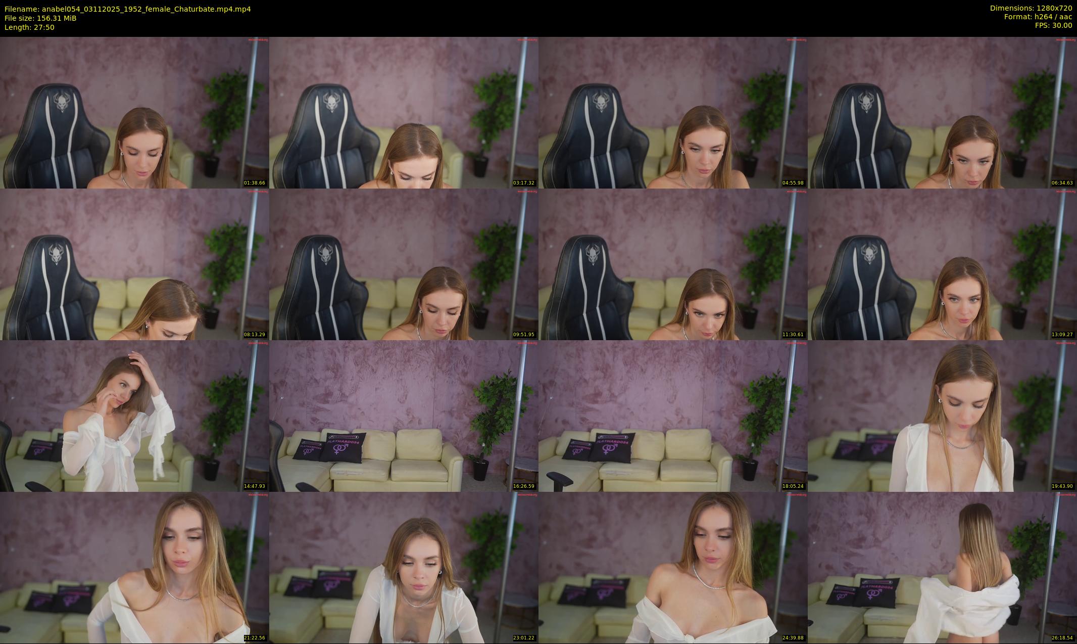 anabel054 — 28 minute Chaturbate female cam show recording, 720p, Nov 3, 2025
