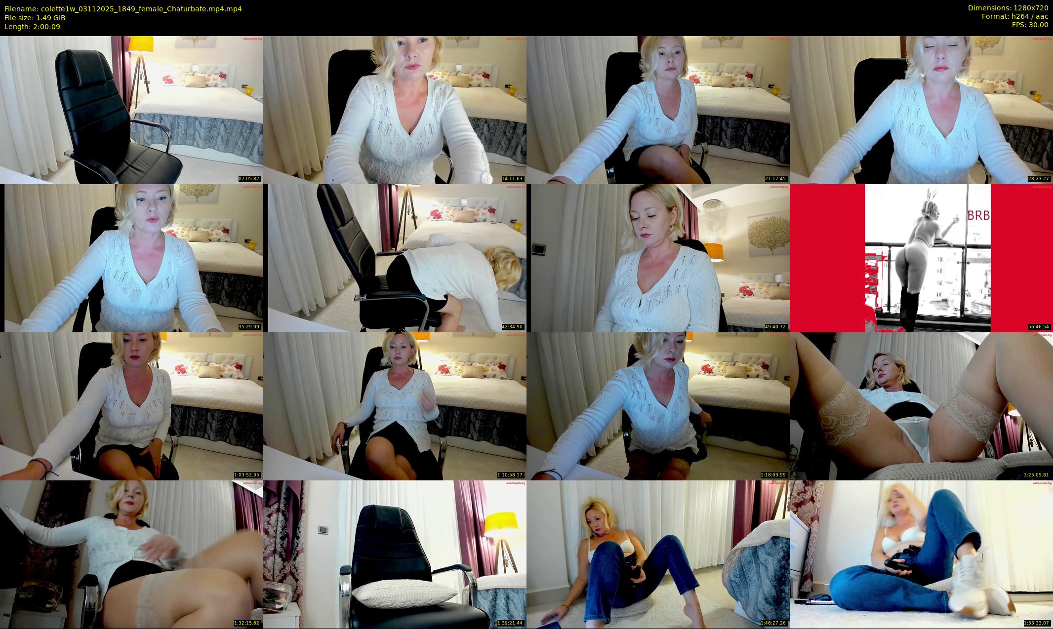 colette1w — 121 minute Chaturbate female cam show recording, 720p, Nov 3, 2025