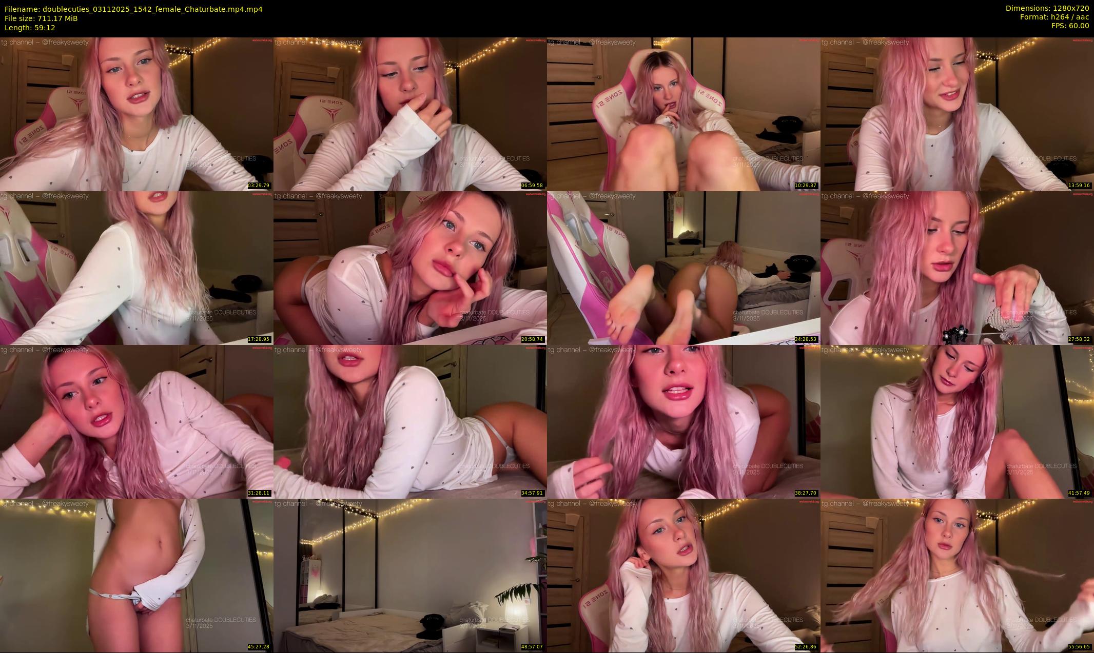 doublecuties — 60 minute Chaturbate couple cam show recording, 720p, Nov 3, 2025